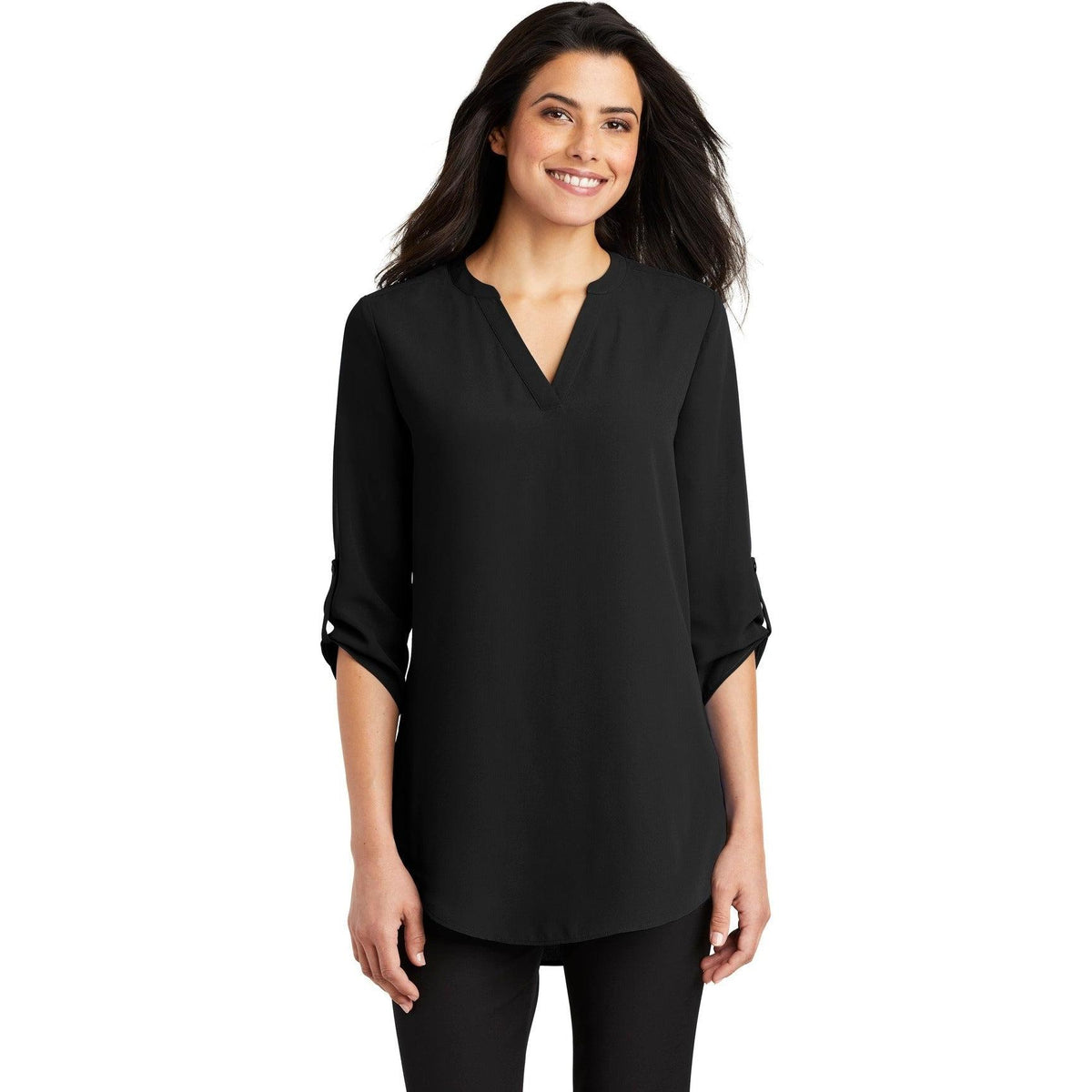 no-logo Port Authority Ladies 3/4-Sleeve Tunic Blouse-Regular-Port Authority-Thread Logic