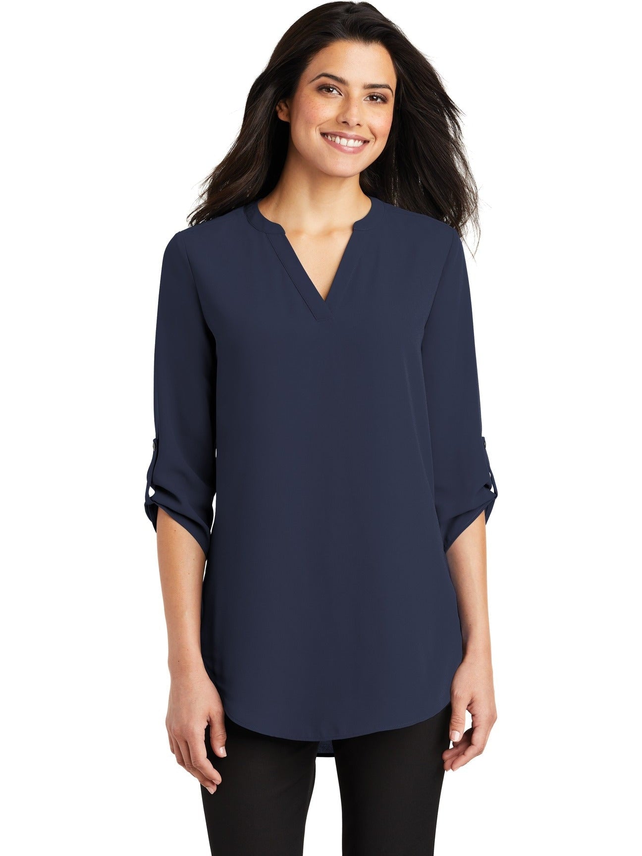 no-logo Port Authority Ladies 3/4-Sleeve Tunic Blouse-Regular-Port Authority-Thread Logic