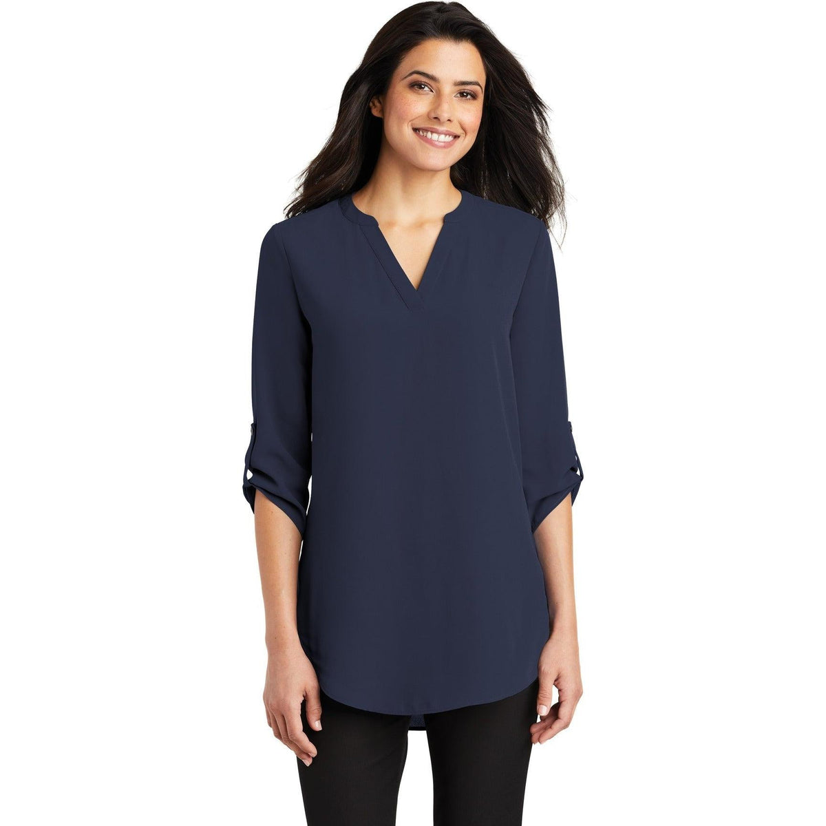 no-logo Port Authority Ladies 3/4-Sleeve Tunic Blouse-Regular-Port Authority-Thread Logic