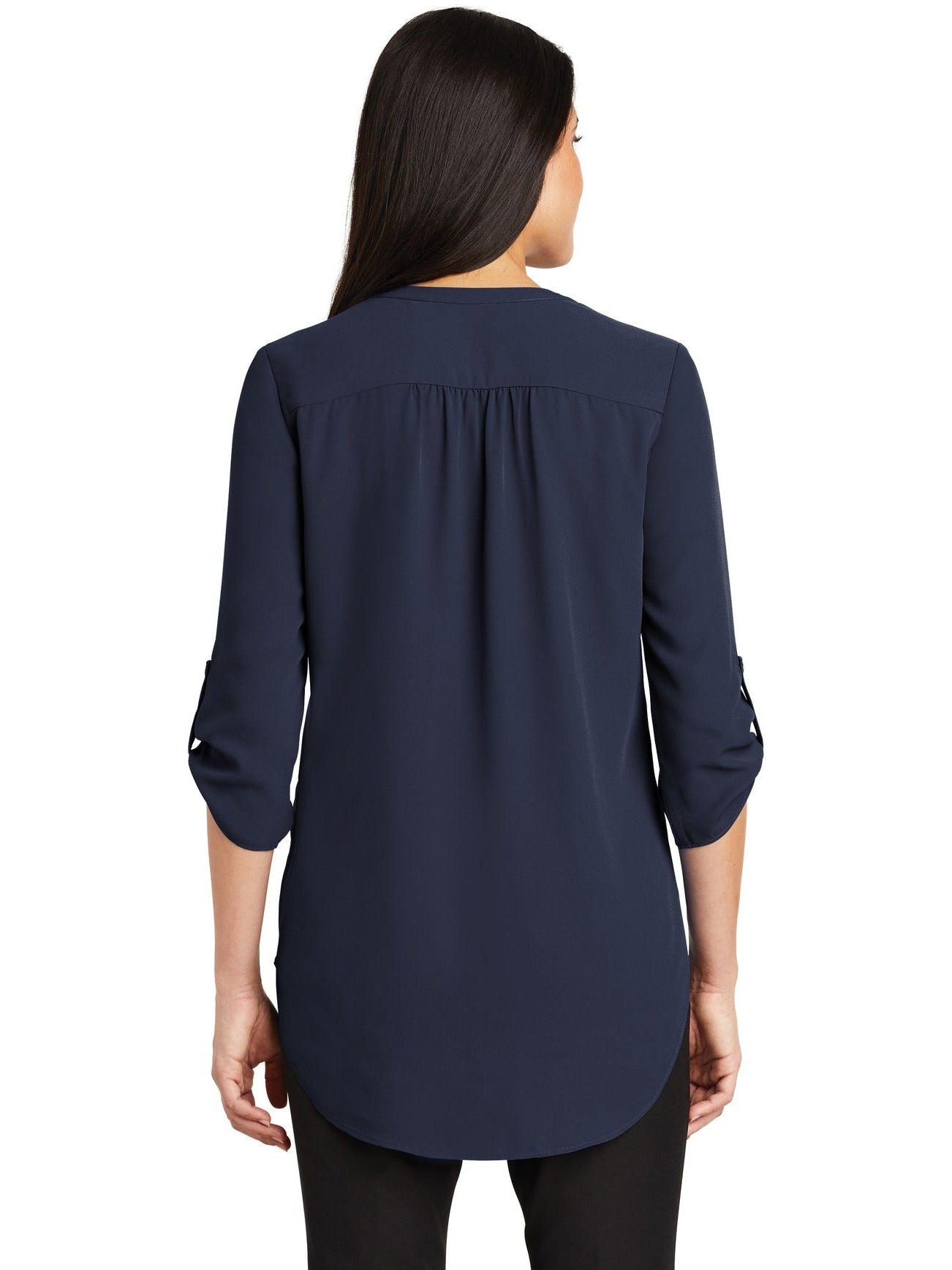 no-logo Port Authority Ladies 3/4-Sleeve Tunic Blouse-Regular-Port Authority-Thread Logic