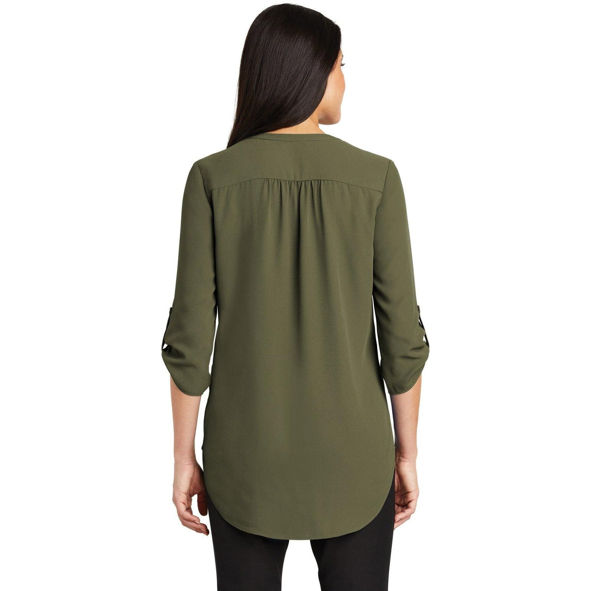 no-logo Port Authority Ladies 3/4-Sleeve Tunic Blouse-Regular-Port Authority-Thread Logic