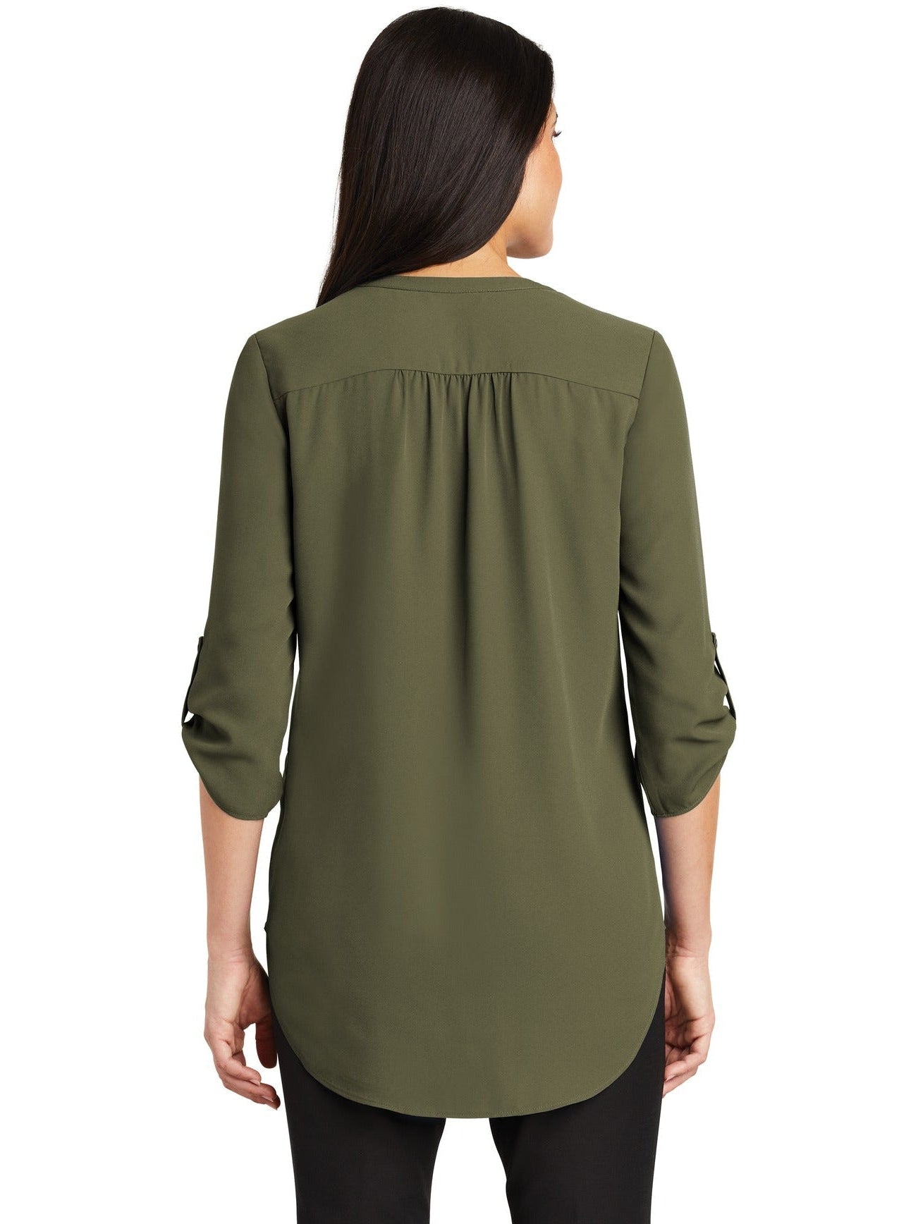 no-logo Port Authority Ladies 3/4-Sleeve Tunic Blouse-Regular-Port Authority-Thread Logic