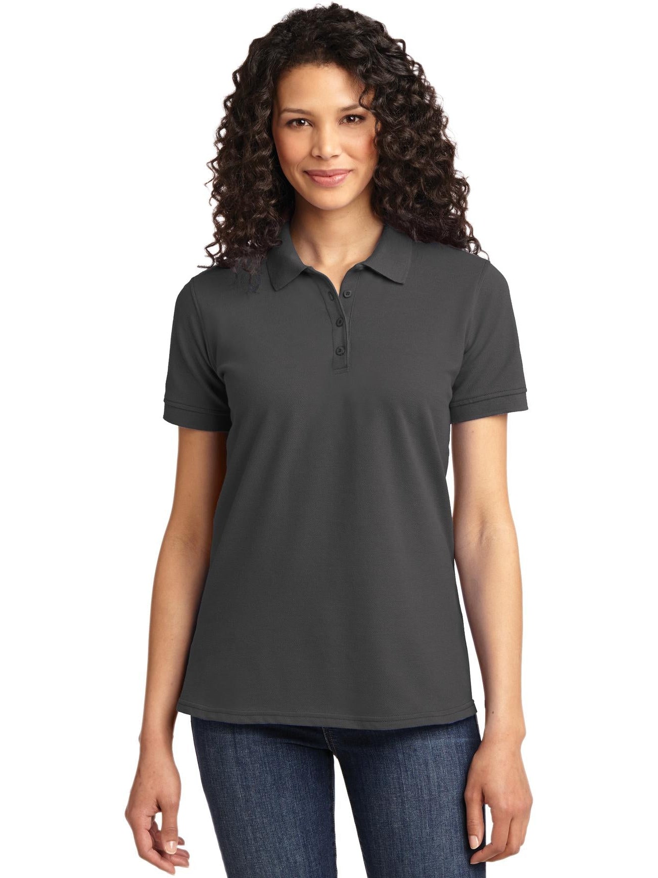 no-logo Port Authority Ladies 50/50 Pique Polo-Regular-Port Authority-Thread Logic