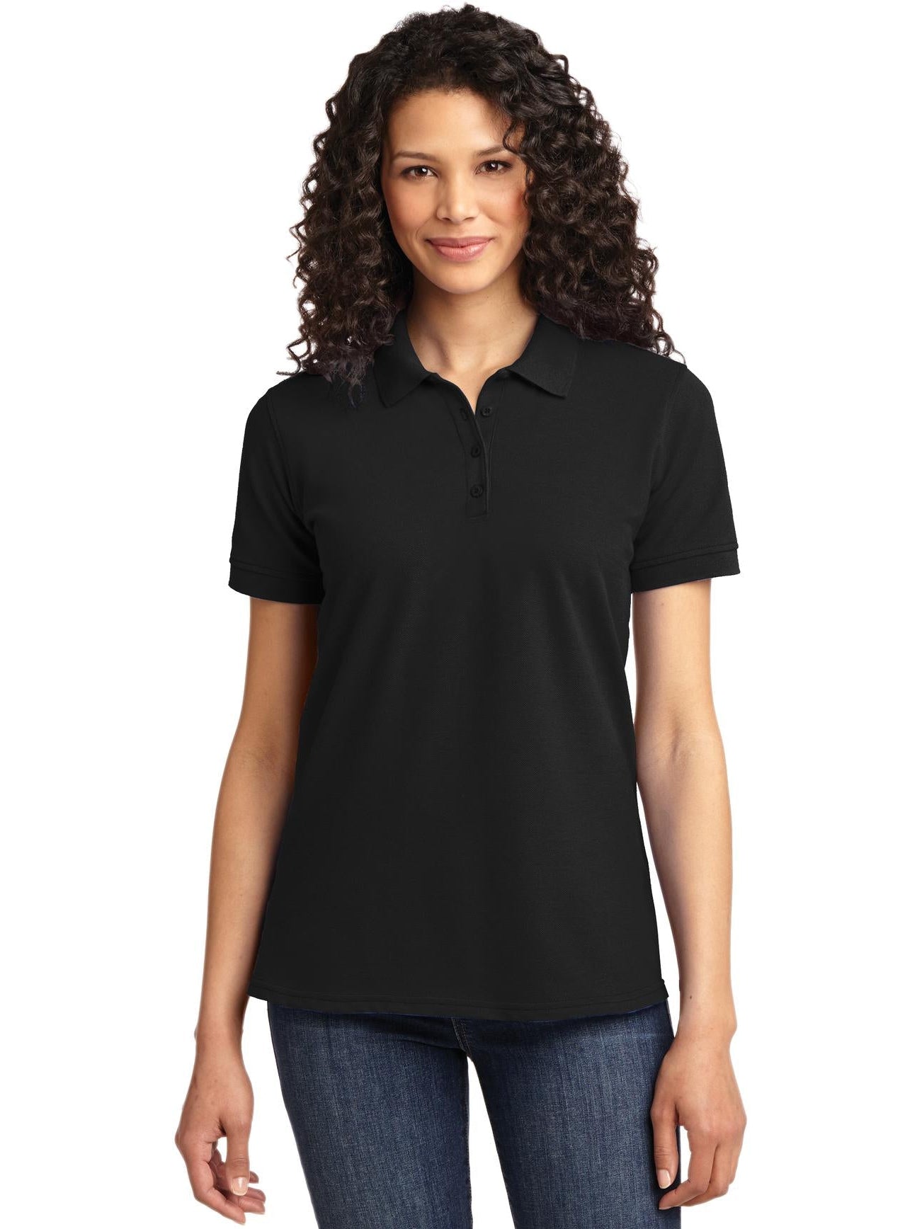 no-logo Port Authority Ladies 50/50 Pique Polo-Regular-Port Authority-Thread Logic