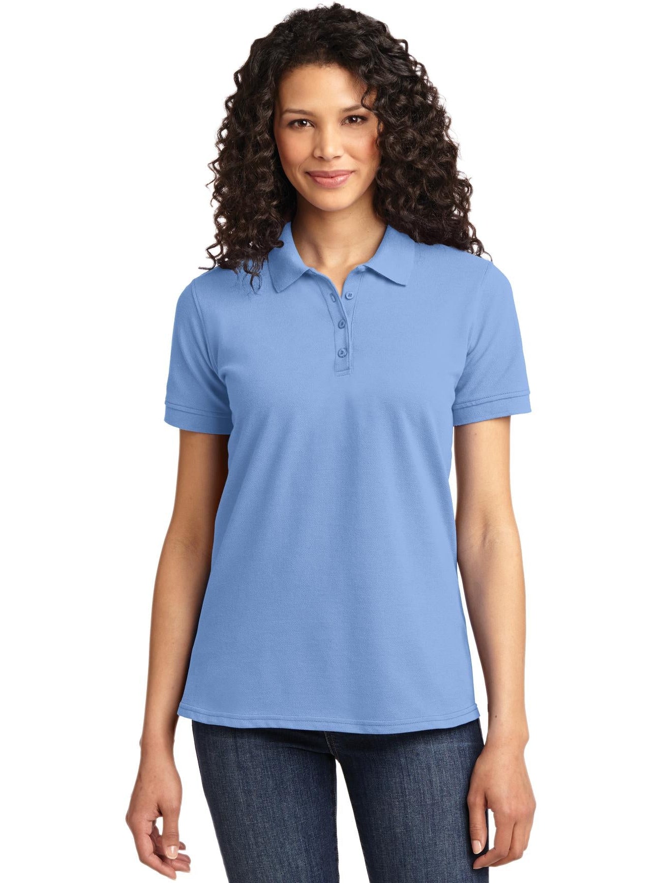 no-logo Port Authority Ladies 50/50 Pique Polo-Regular-Port Authority-Thread Logic