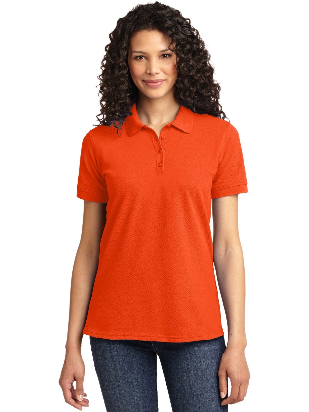no-logo Port Authority Ladies 50/50 Pique Polo-Regular-Port Authority-Thread Logic