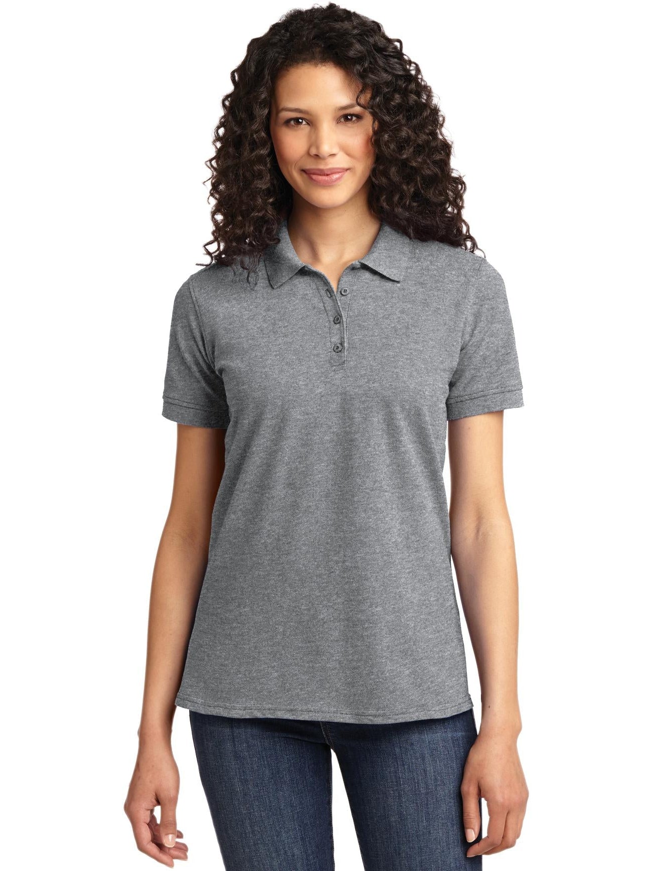 no-logo Port Authority Ladies 50/50 Pique Polo-Regular-Port Authority-Thread Logic