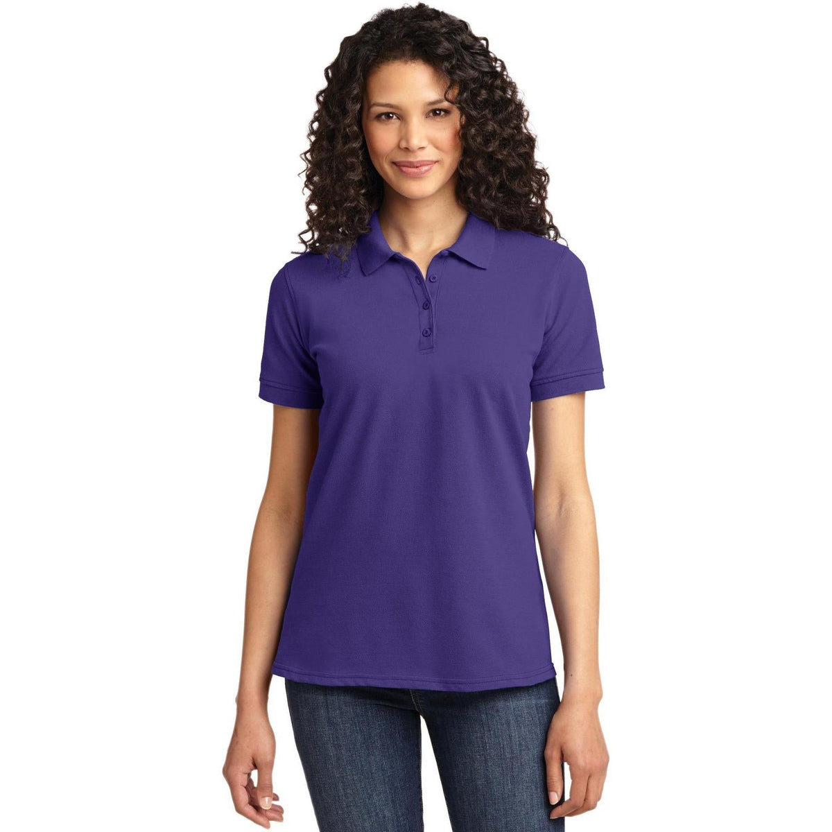 no-logo Port & Co Women's Core Blend Pique Polo-Regular-Port Authority-Thread Logic