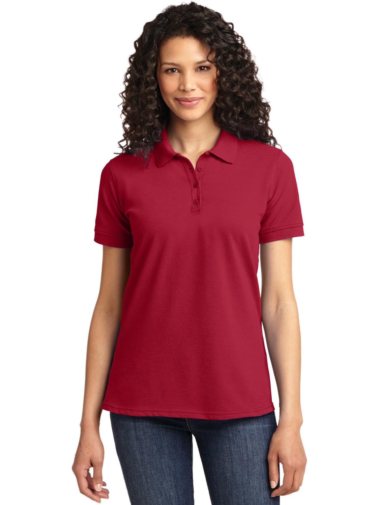 no-logo Port Authority Ladies 50/50 Pique Polo-Regular-Port Authority-Thread Logic