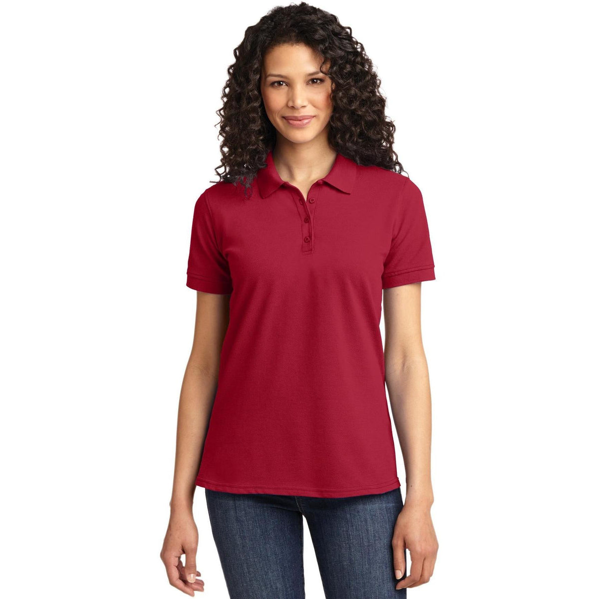 no-logo Port & Co Women's Core Blend Pique Polo-Regular-Port Authority-Thread Logic