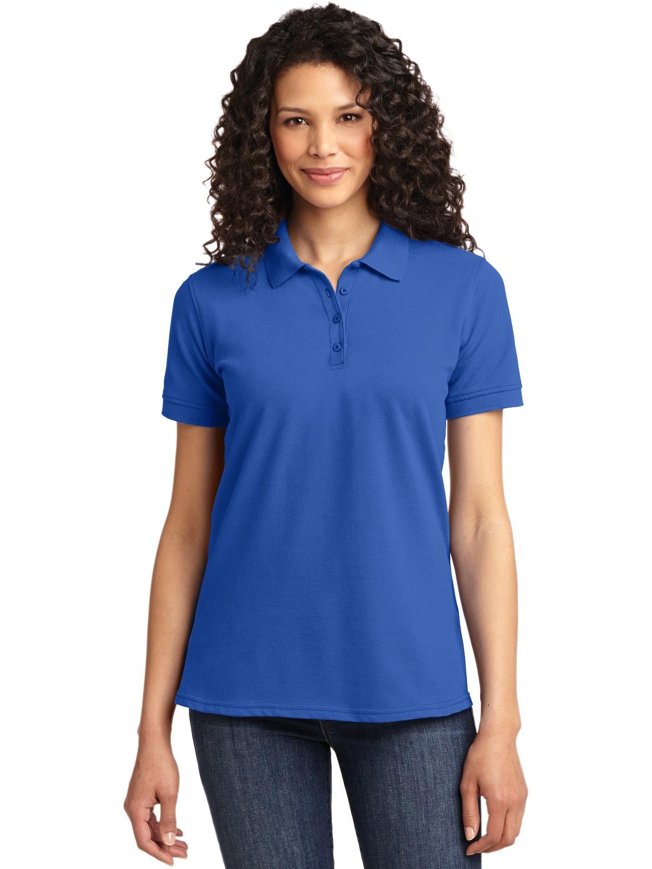 no-logo Port Authority Ladies 50/50 Pique Polo-Regular-Port Authority-Thread Logic