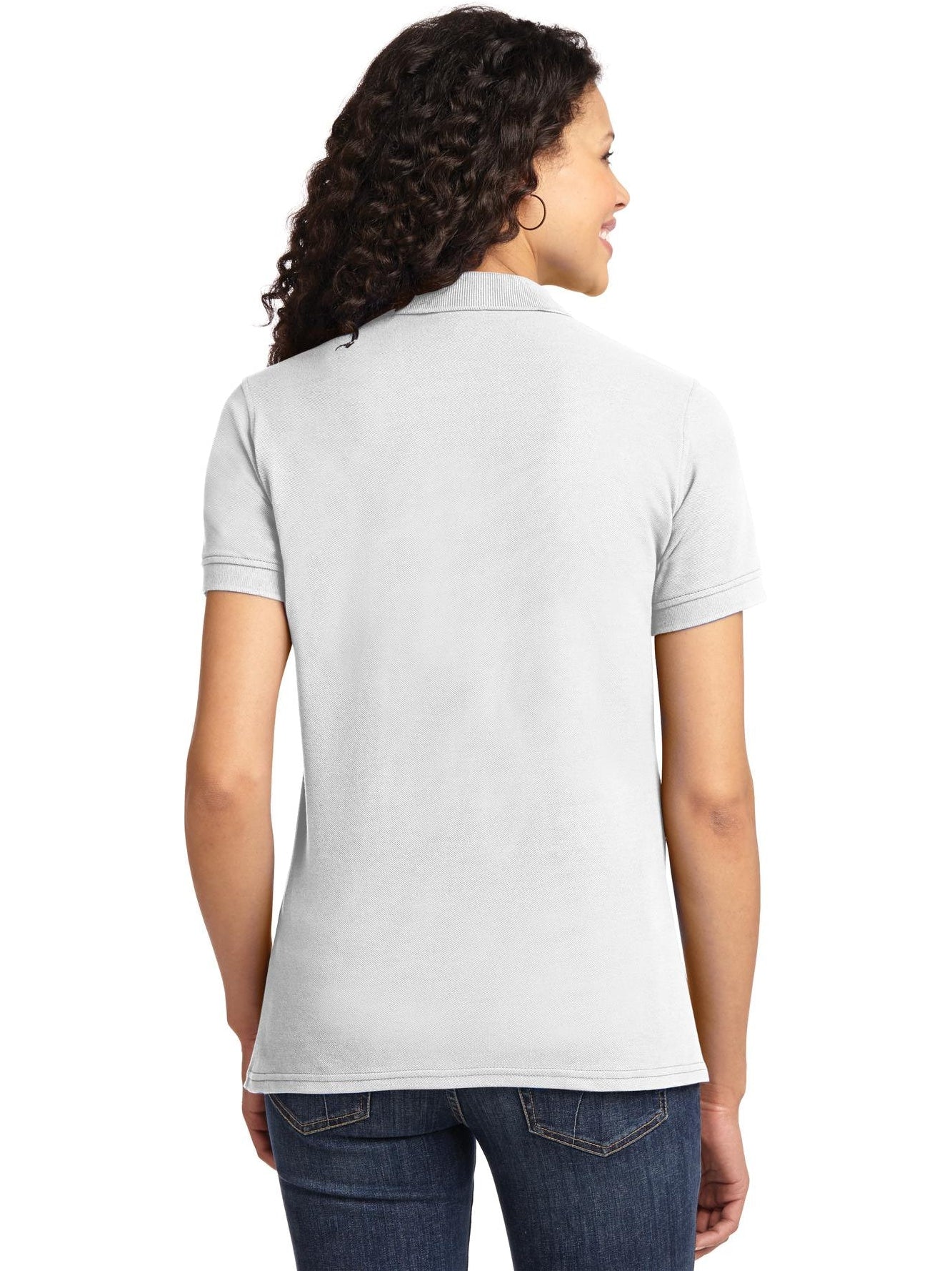 no-logo Port Authority Ladies 50/50 Pique Polo-Regular-Port Authority-Thread Logic