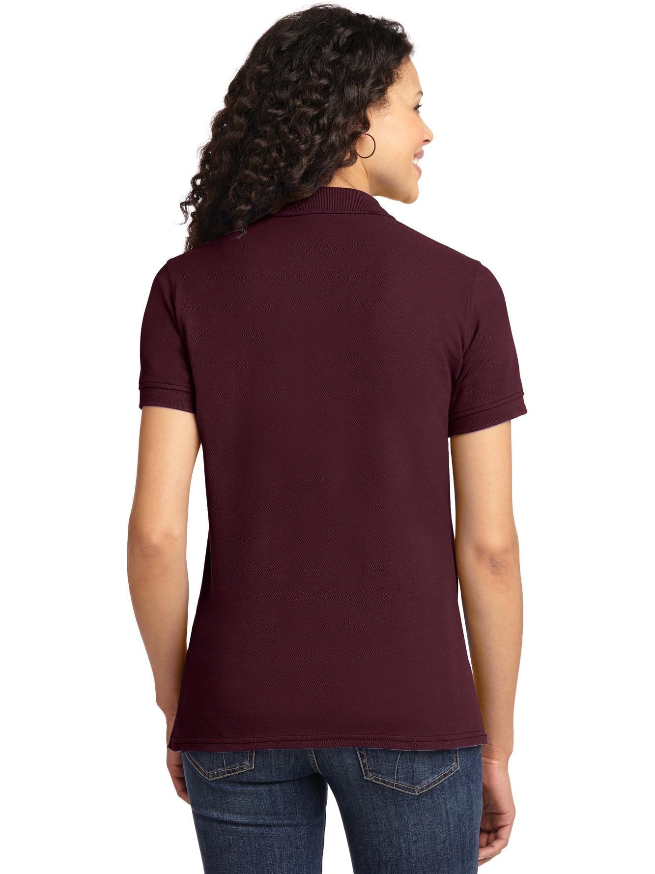 no-logo Port Authority Ladies 50/50 Pique Polo-Regular-Port Authority-Thread Logic