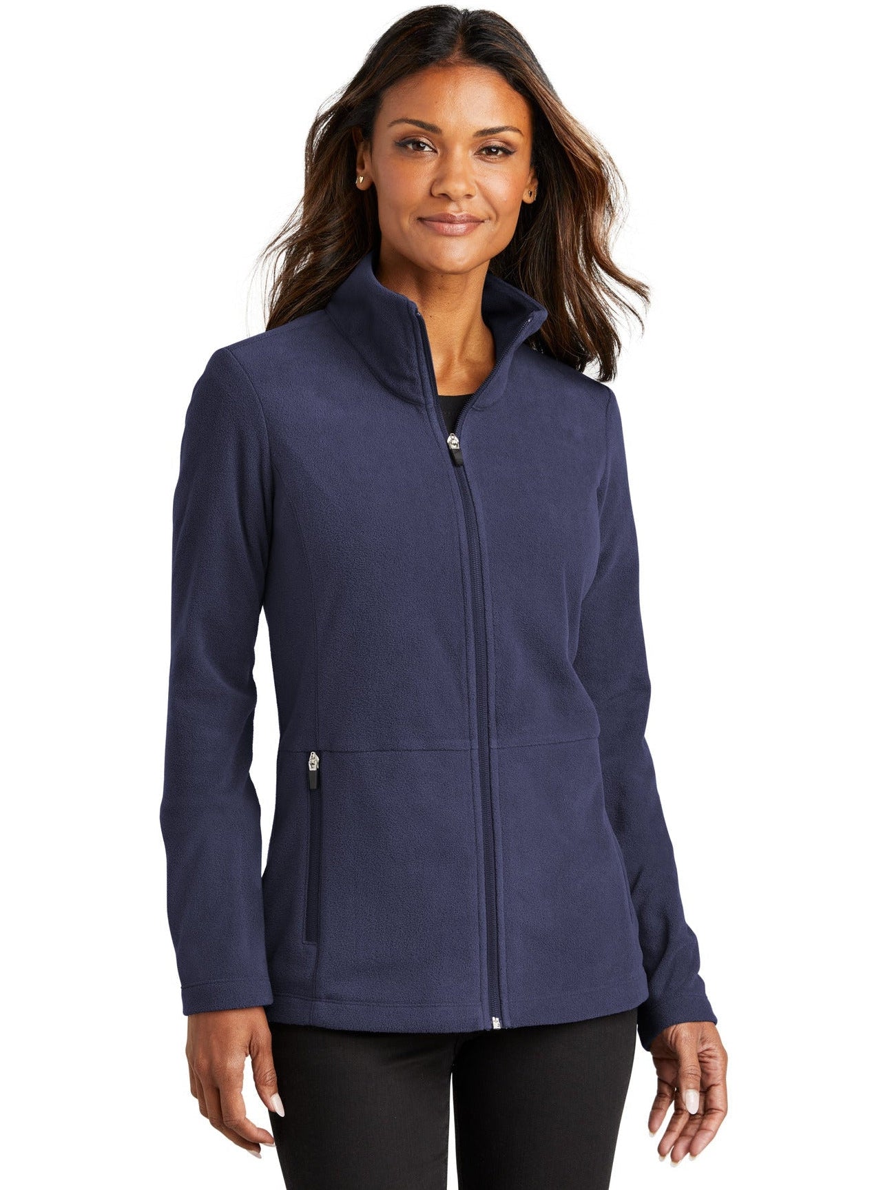 no-logo Port Authority Ladies Accord Microfleece Jacket-Regular-Port Authority-Thread Logic