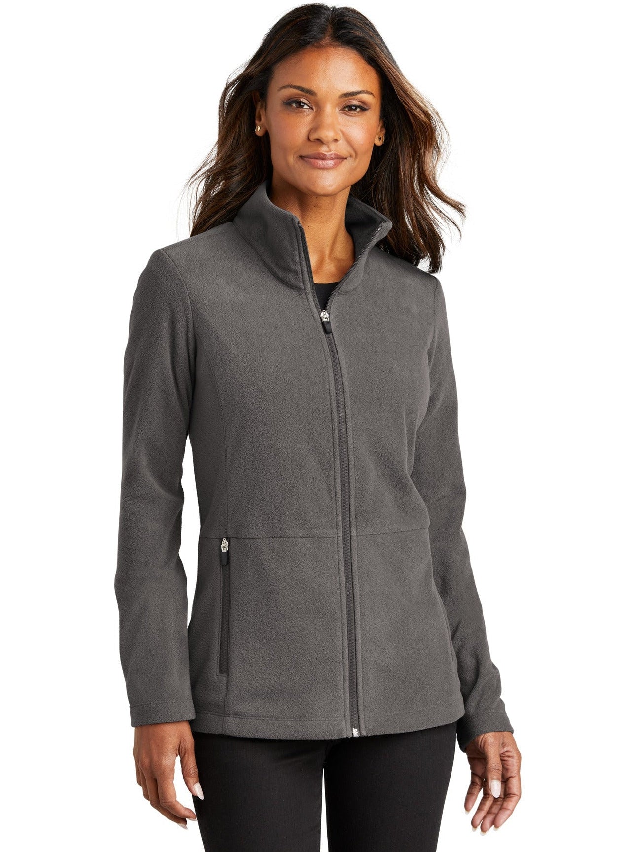 no-logo Port Authority Ladies Accord Microfleece Jacket-Regular-Port Authority-Thread Logic