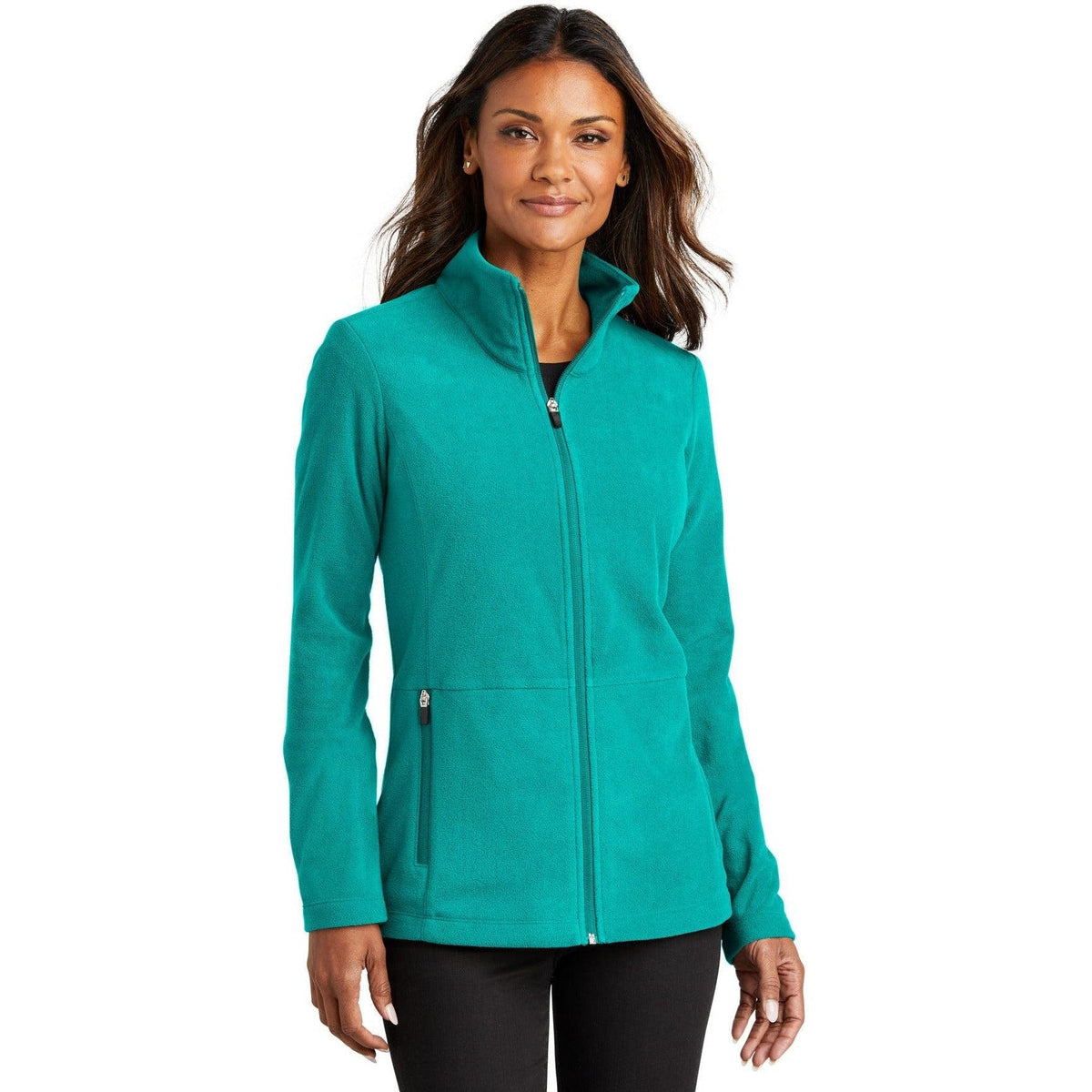 no-logo Port Authority Ladies Accord Microfleece Jacket-Regular-Port Authority-Thread Logic