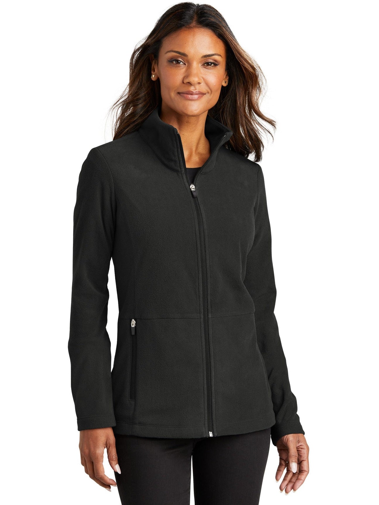 no-logo Port Authority Ladies Accord Microfleece Jacket-Regular-Port Authority-Thread Logic