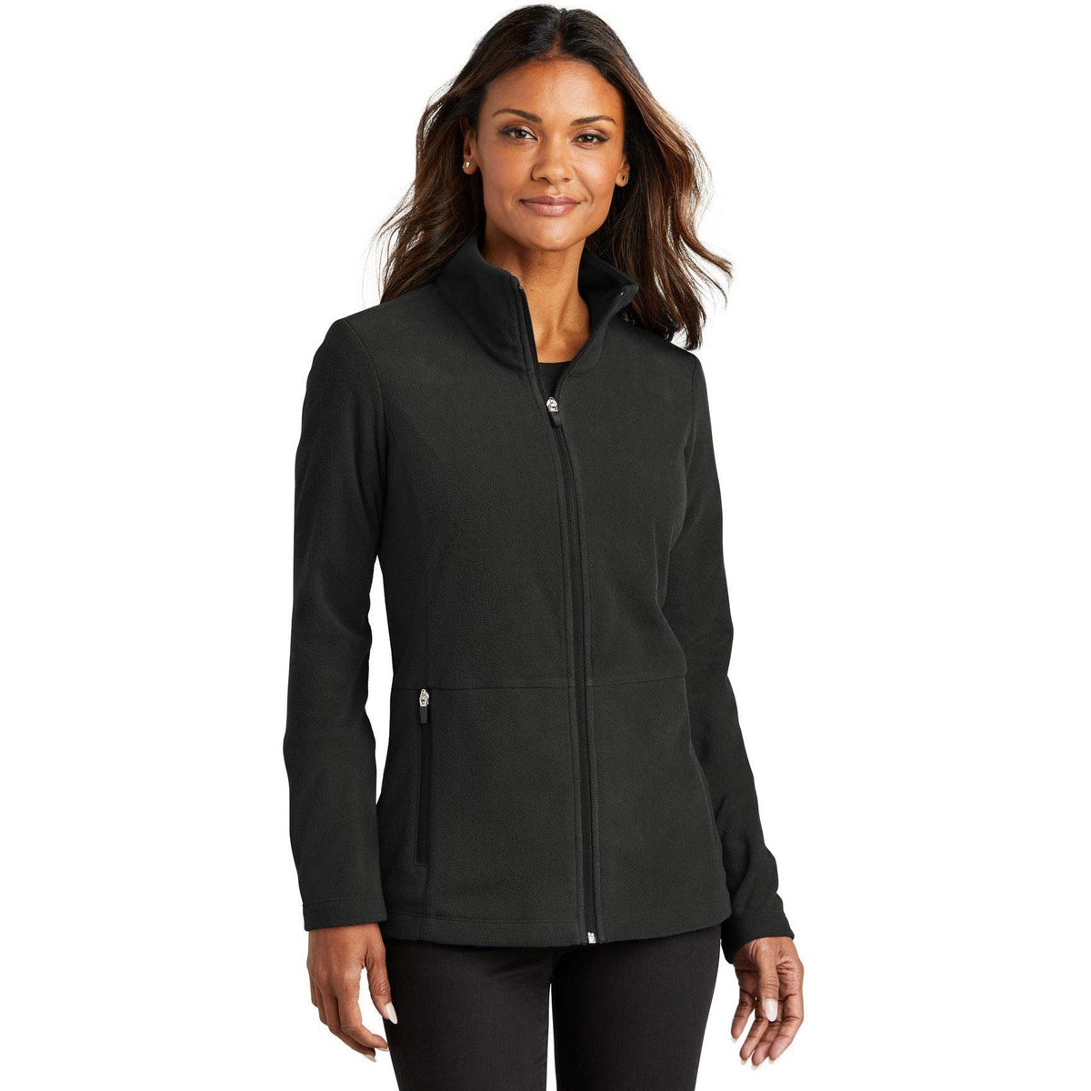 no-logo Port Authority Ladies Accord Microfleece Jacket-Regular-Port Authority-Thread Logic