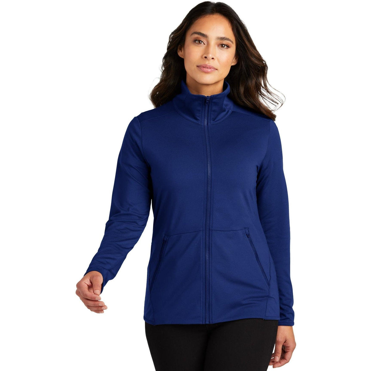 no-logo Port Authority Ladies Accord Stretch Fleece Full-Zip-Regular-Port Authority-Thread Logic