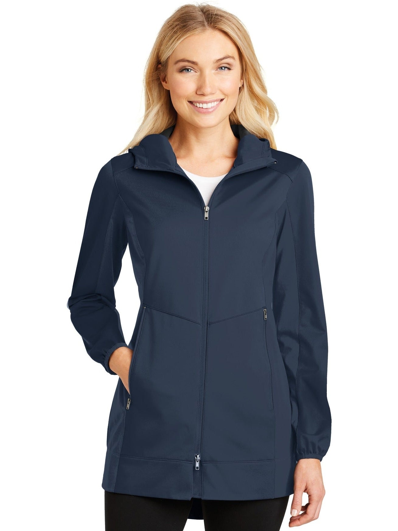 no-logo Port Authority Ladies Active Hooded Soft Shell Jacket-Regular-Port Authority-Thread Logic