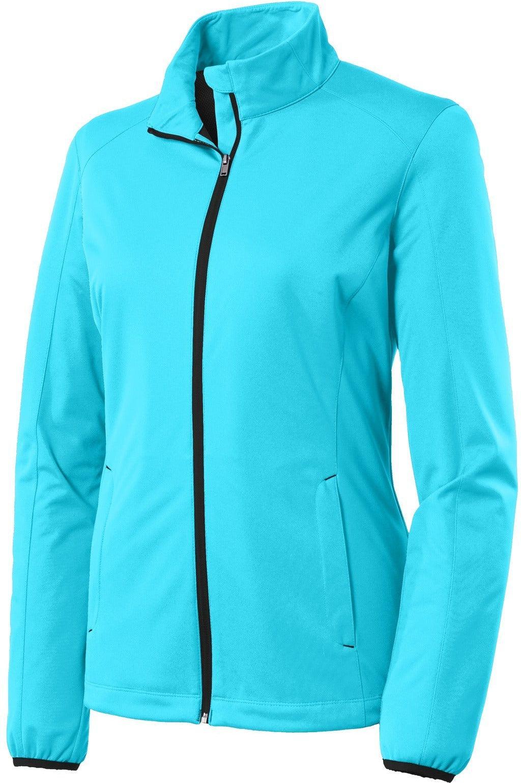 Port Authority Ladies Active Lightweight Soft Shell Jacket-Regular-Port Authority-Light Cyan Blue-XS-Thread Logic