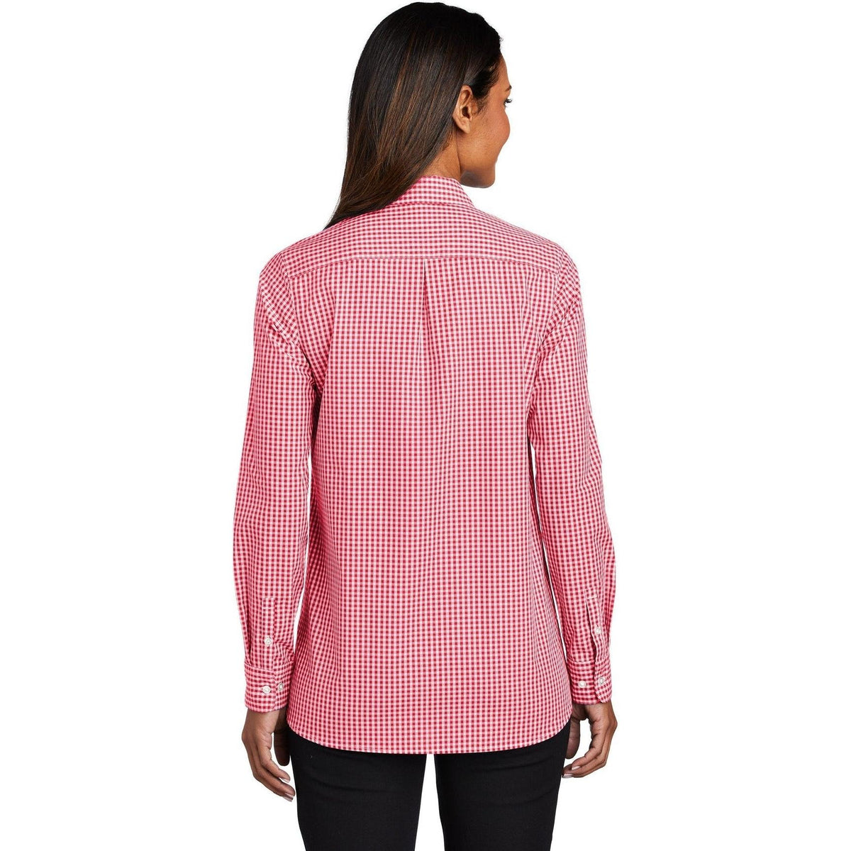 no-logo Port Authority Women's Broadcloth Gingham Easy Care Shirt-Dress Shirts-Port Authority-Thread Logic