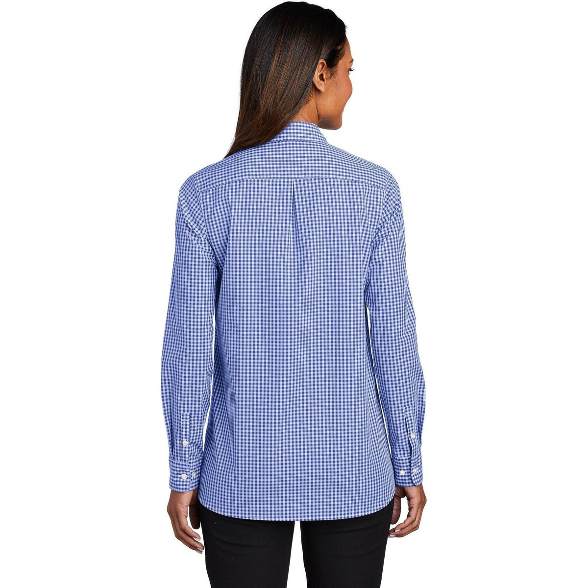 no-logo Port Authority Women's Broadcloth Gingham Easy Care Shirt-Dress Shirts-Port Authority-Thread Logic