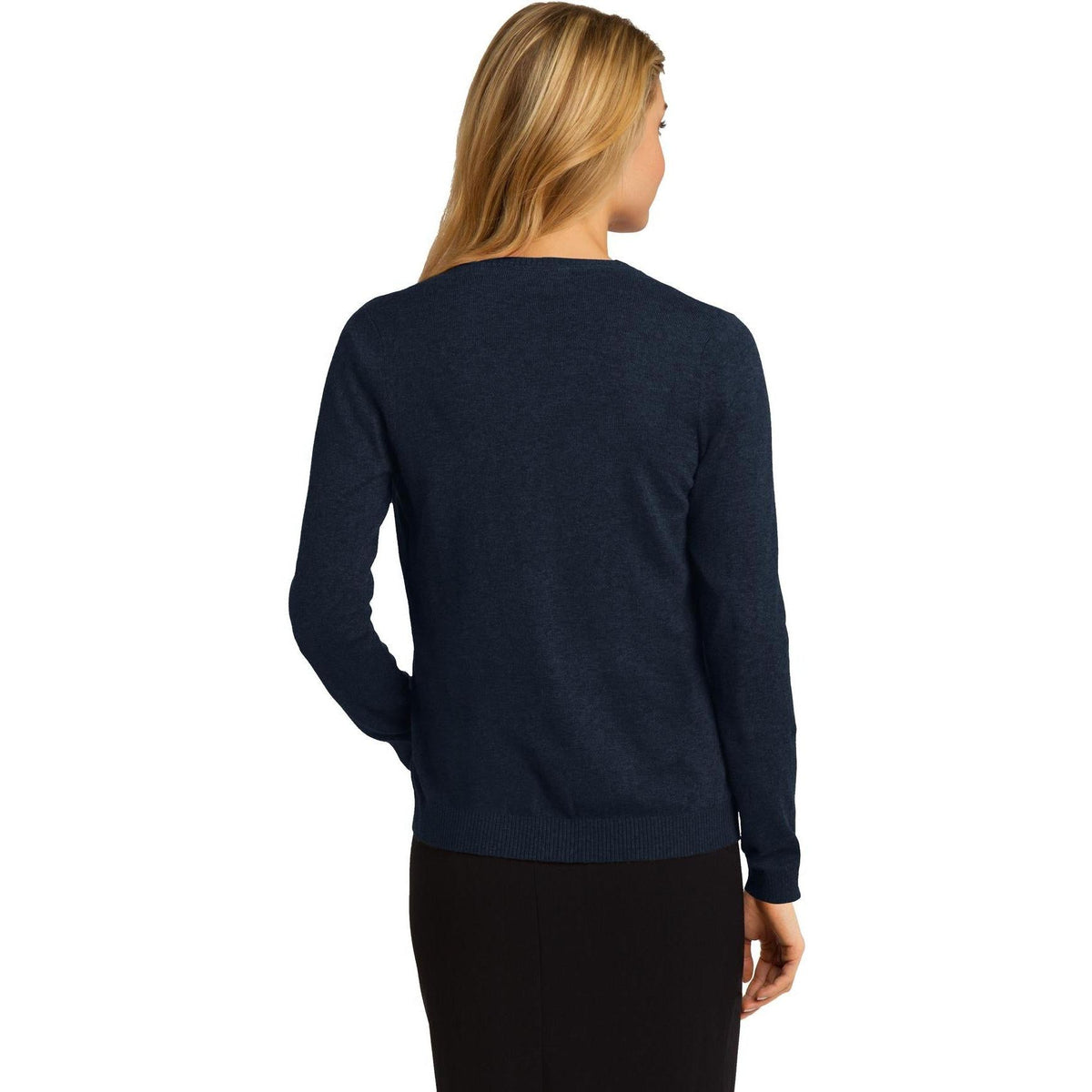 no-logo Port Authority Ladies Cardigan Sweater-Regular-Port Authority-Thread Logic