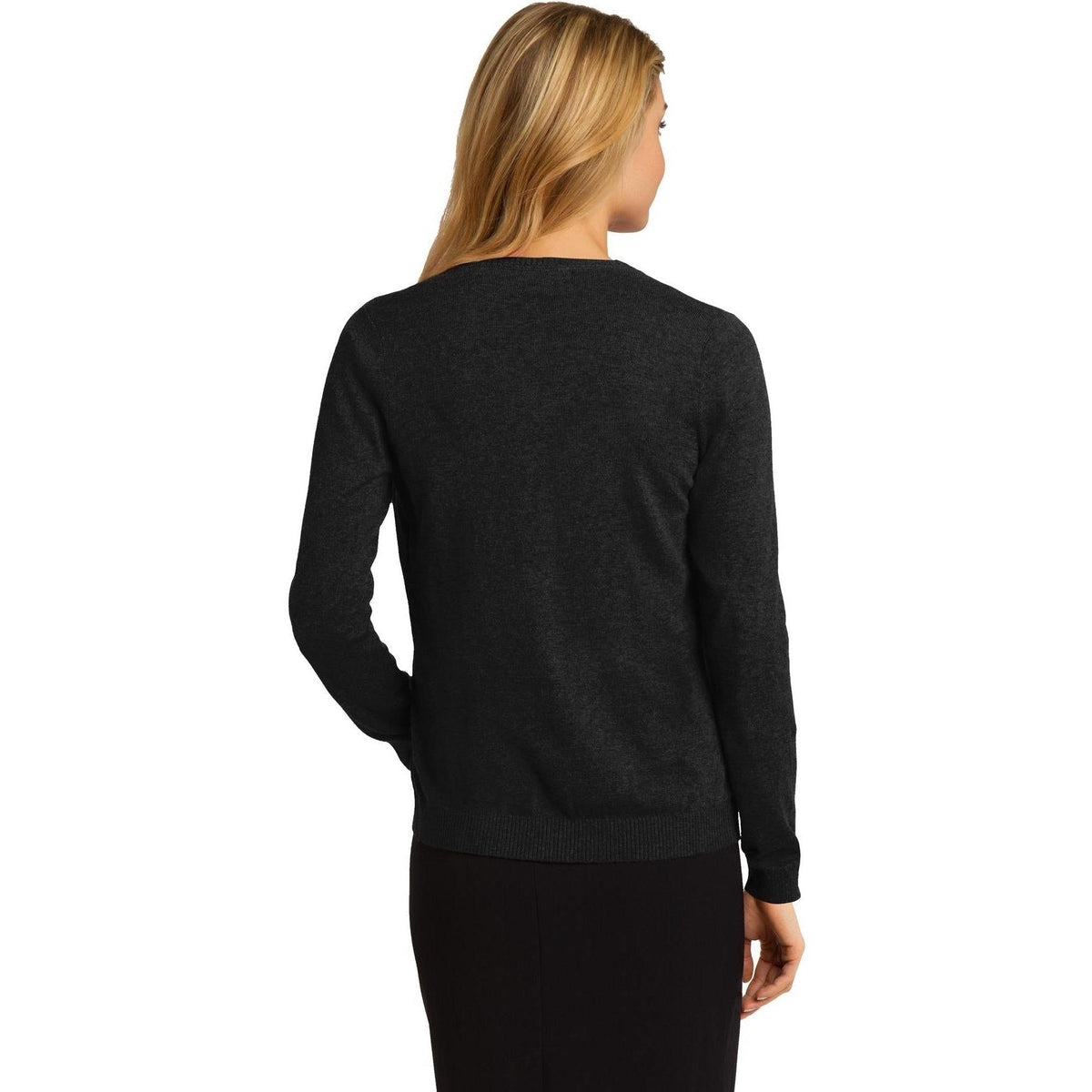 no-logo Port Authority Ladies Cardigan Sweater-Regular-Port Authority-Thread Logic