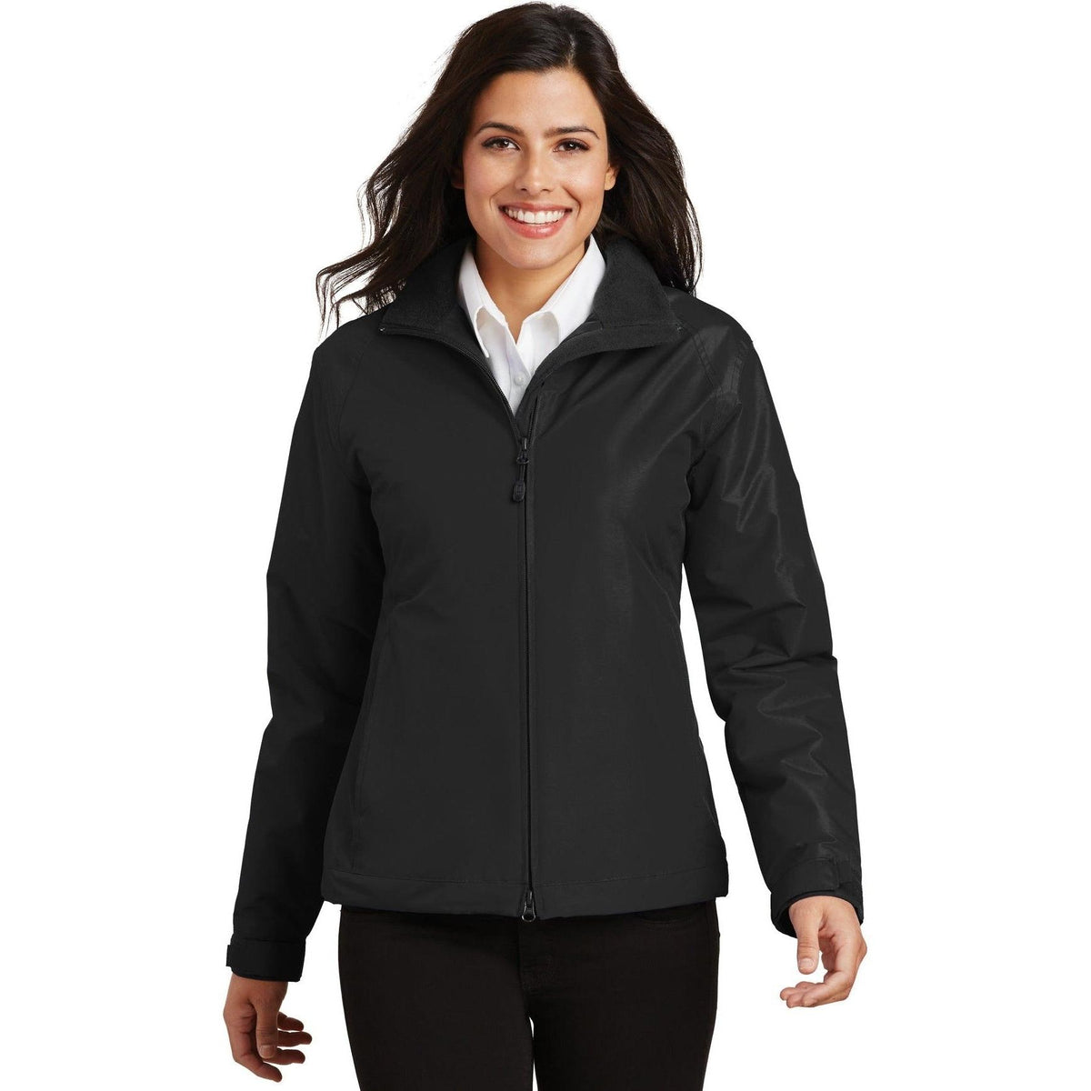 no-logo Port Authority Women's Challenger Jacket-Regular-Port Authority-True Black/True Black-XS-Thread Logic