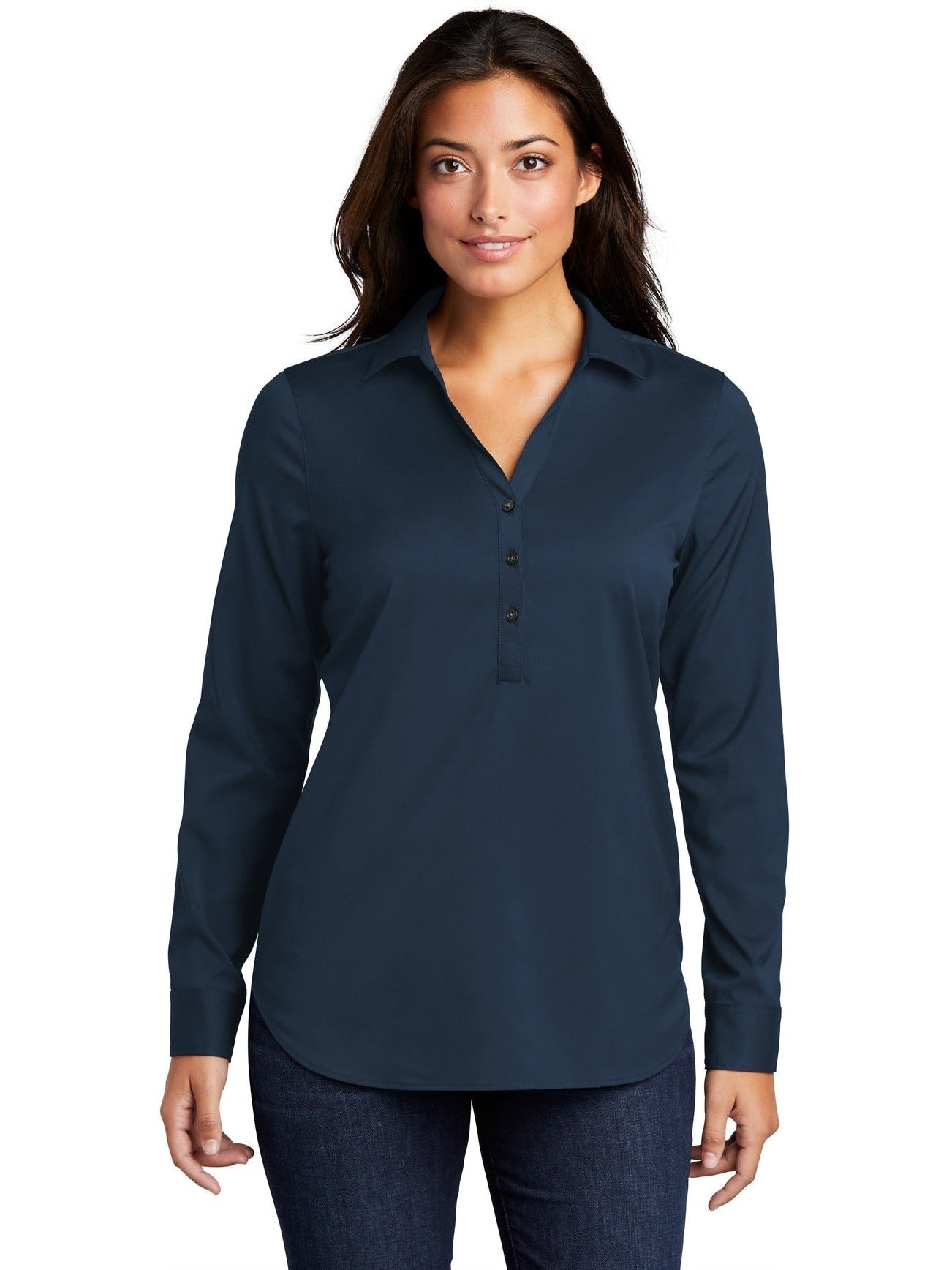 no-logo Port Authority Ladies City Stretch Tunic-Regular-Port Authority-Thread Logic