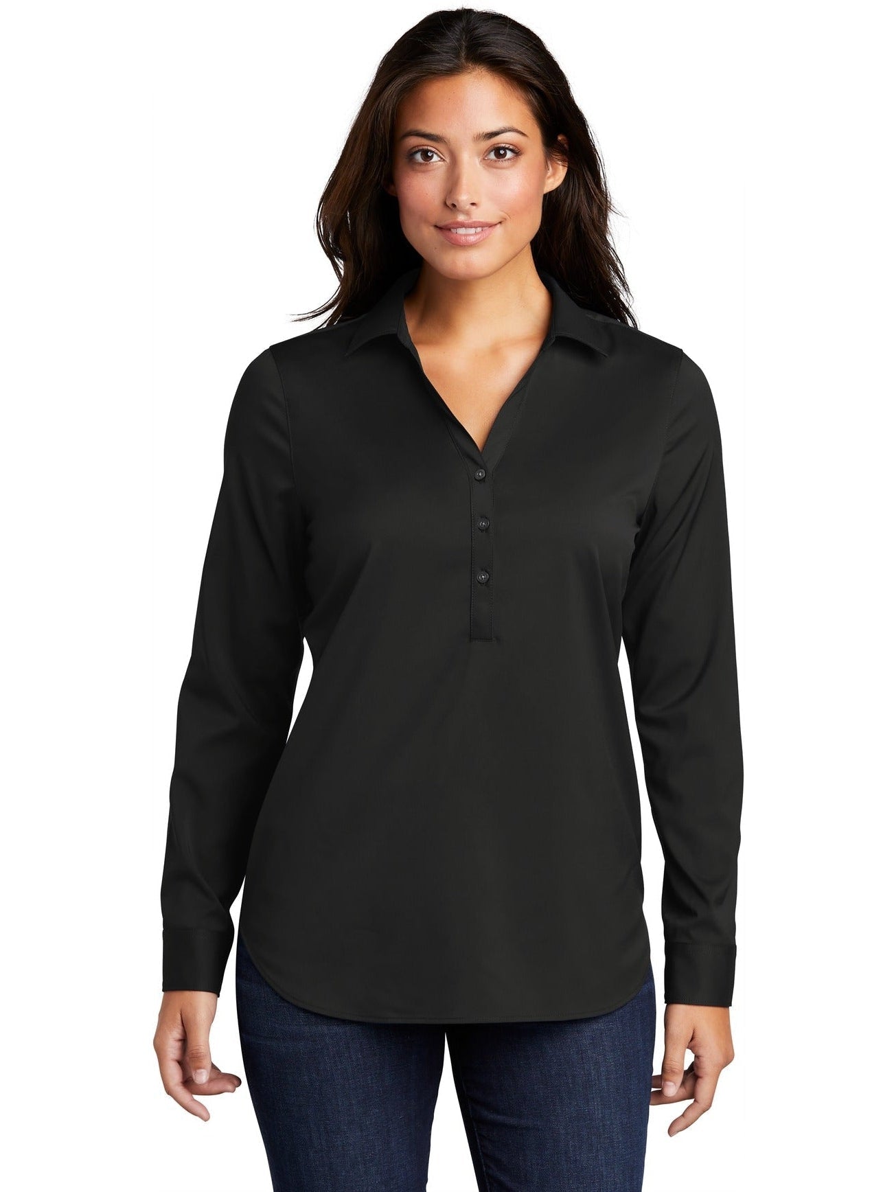 no-logo Port Authority Ladies City Stretch Tunic-Regular-Port Authority-Thread Logic