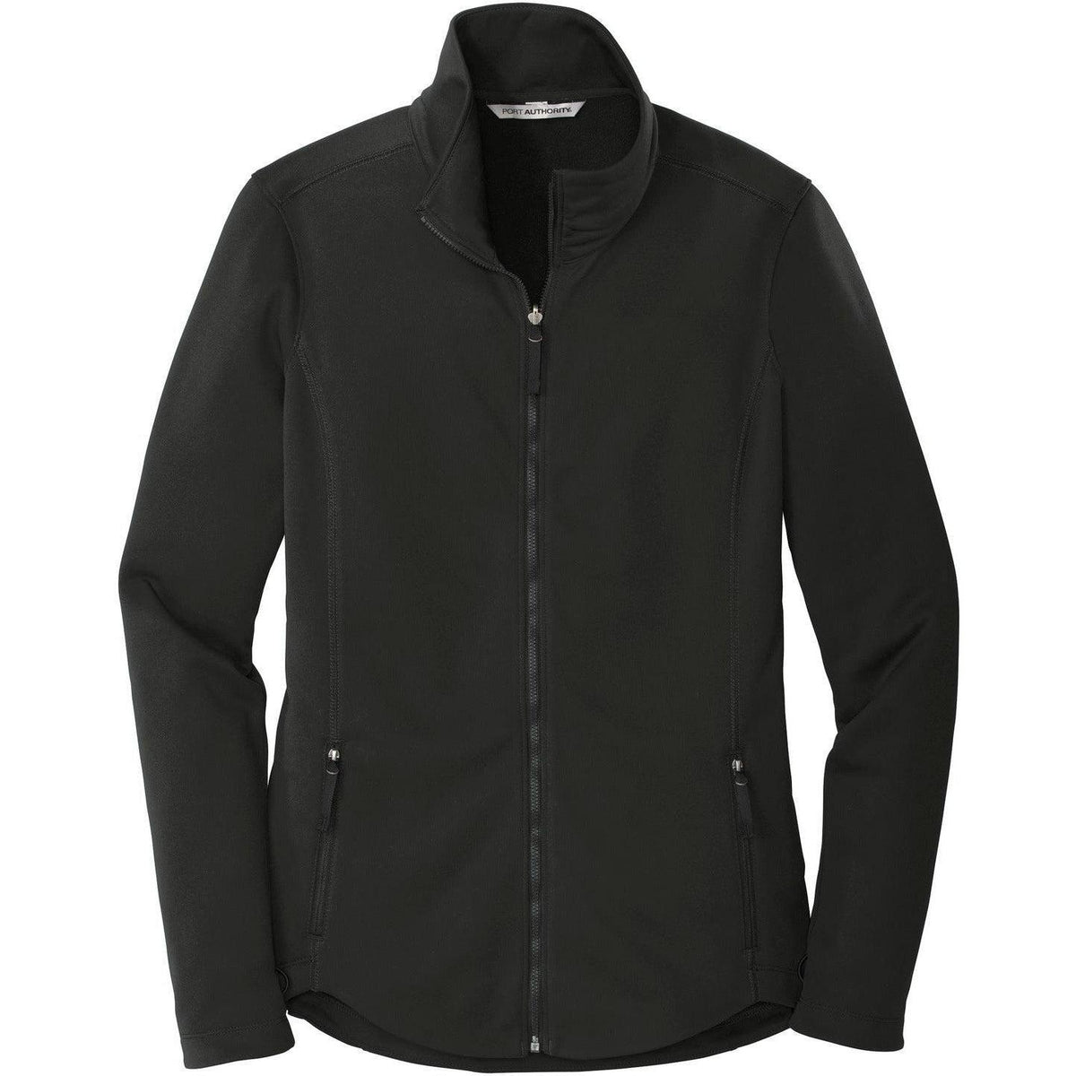 no-logo Port Authority Women's Collective Smooth Fleece Jacket-Regular-Port Authority-Deep Black-XS-Thread Logic