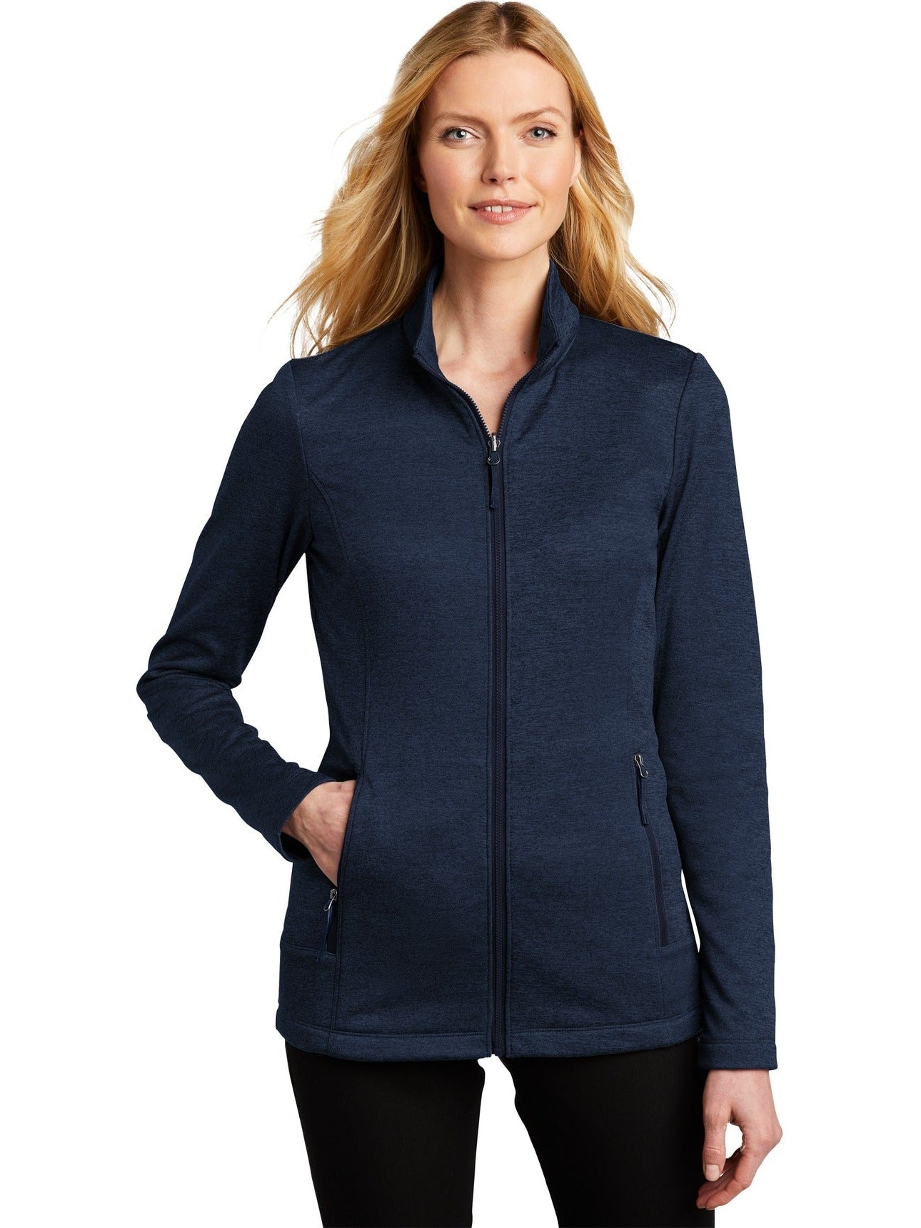 no-logo Port Authority Ladies Collective Striated Fleece Jacket-Regular-Port Authority-Thread Logic