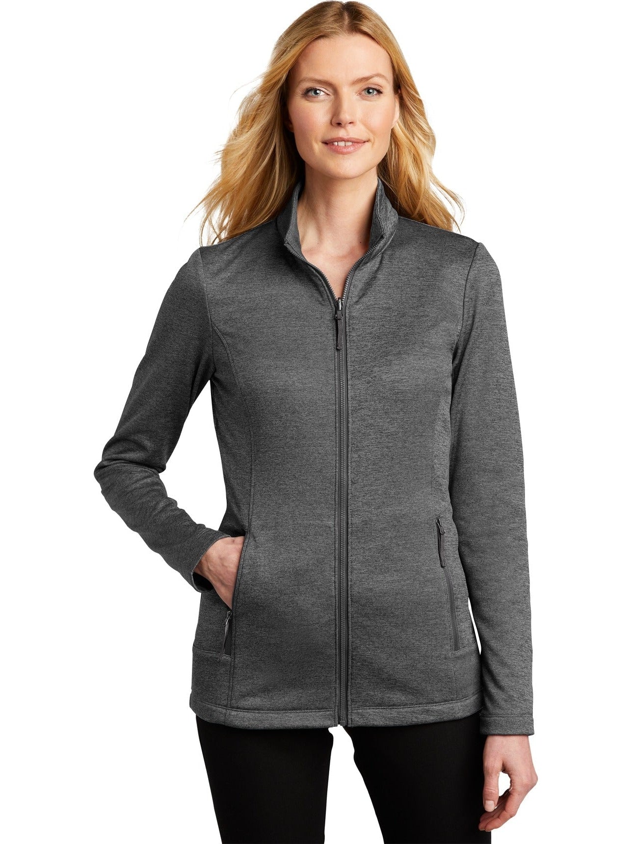 no-logo Port Authority Ladies Collective Striated Fleece Jacket-Regular-Port Authority-Thread Logic