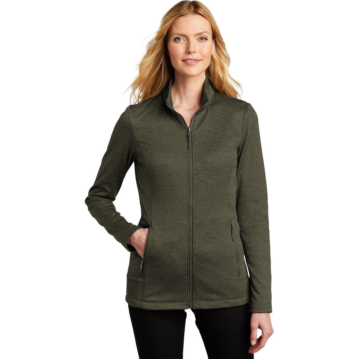 no-logo Port Authority Ladies Collective Striated Fleece Jacket-Regular-Port Authority-Thread Logic