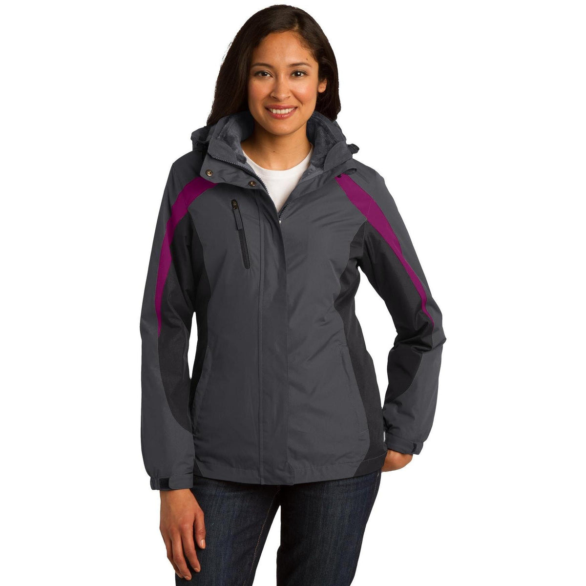 no-logo Port Authority Women's Colorblock 3-in-1 Jacket-Regular-Port Authority-Thread Logic