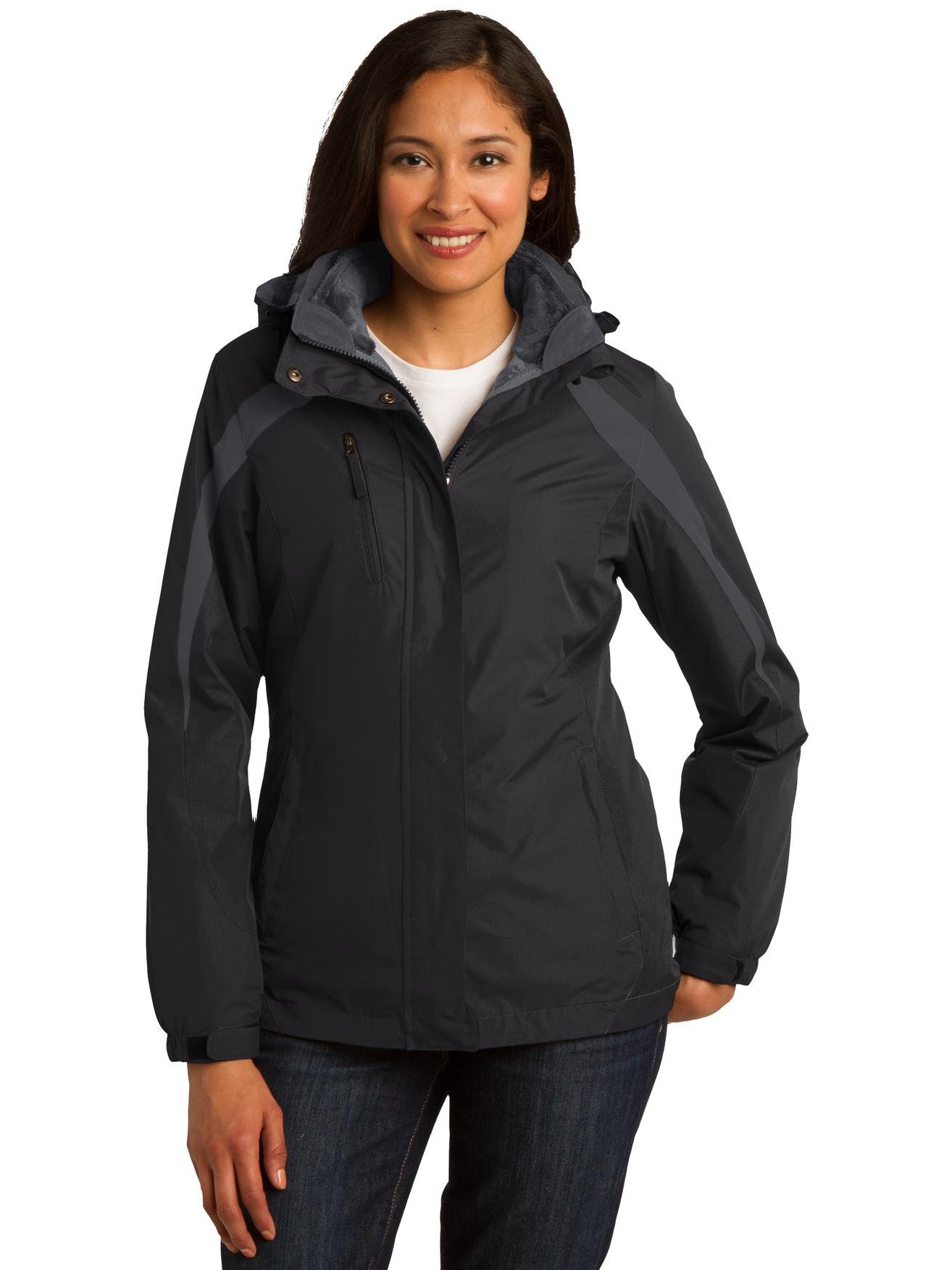 no-logo Port Authority Ladies Colorblock 3-in-1 Jacket-Regular-Port Authority-Thread Logic