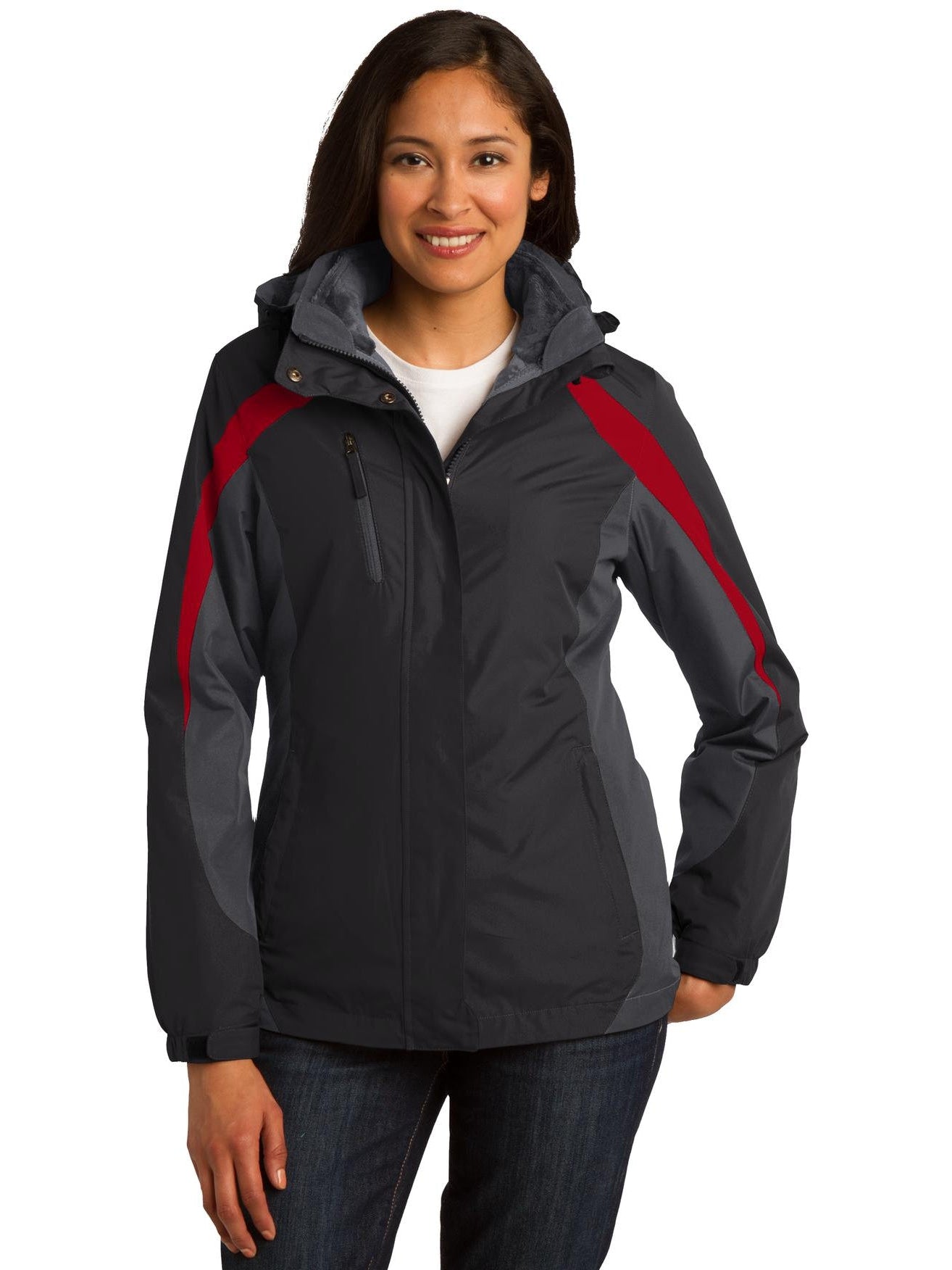 no-logo Port Authority Ladies Colorblock 3-in-1 Jacket-Regular-Port Authority-Thread Logic