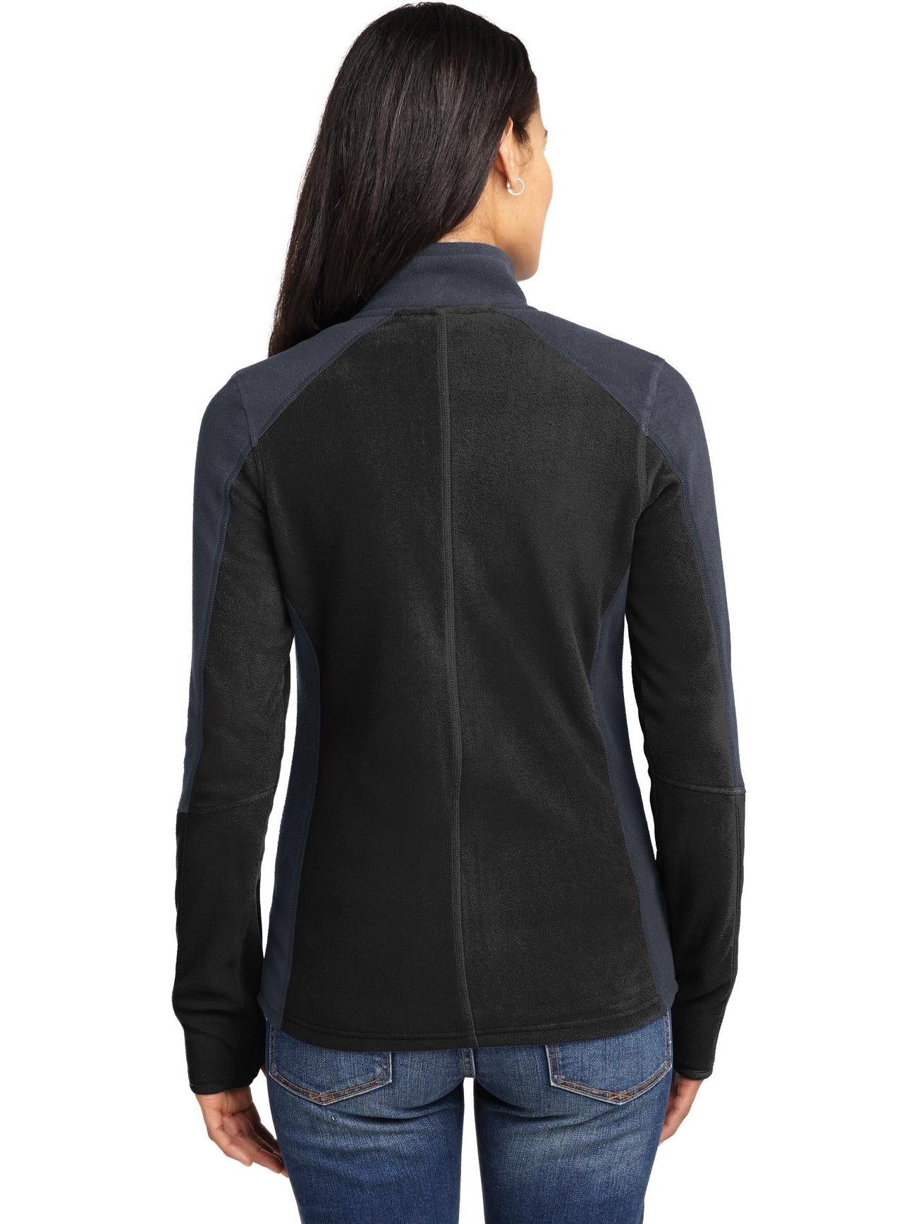 no-logo Port Authority Ladies Colorblock Microfleece Jacket-Regular-Port Authority-Thread Logic
