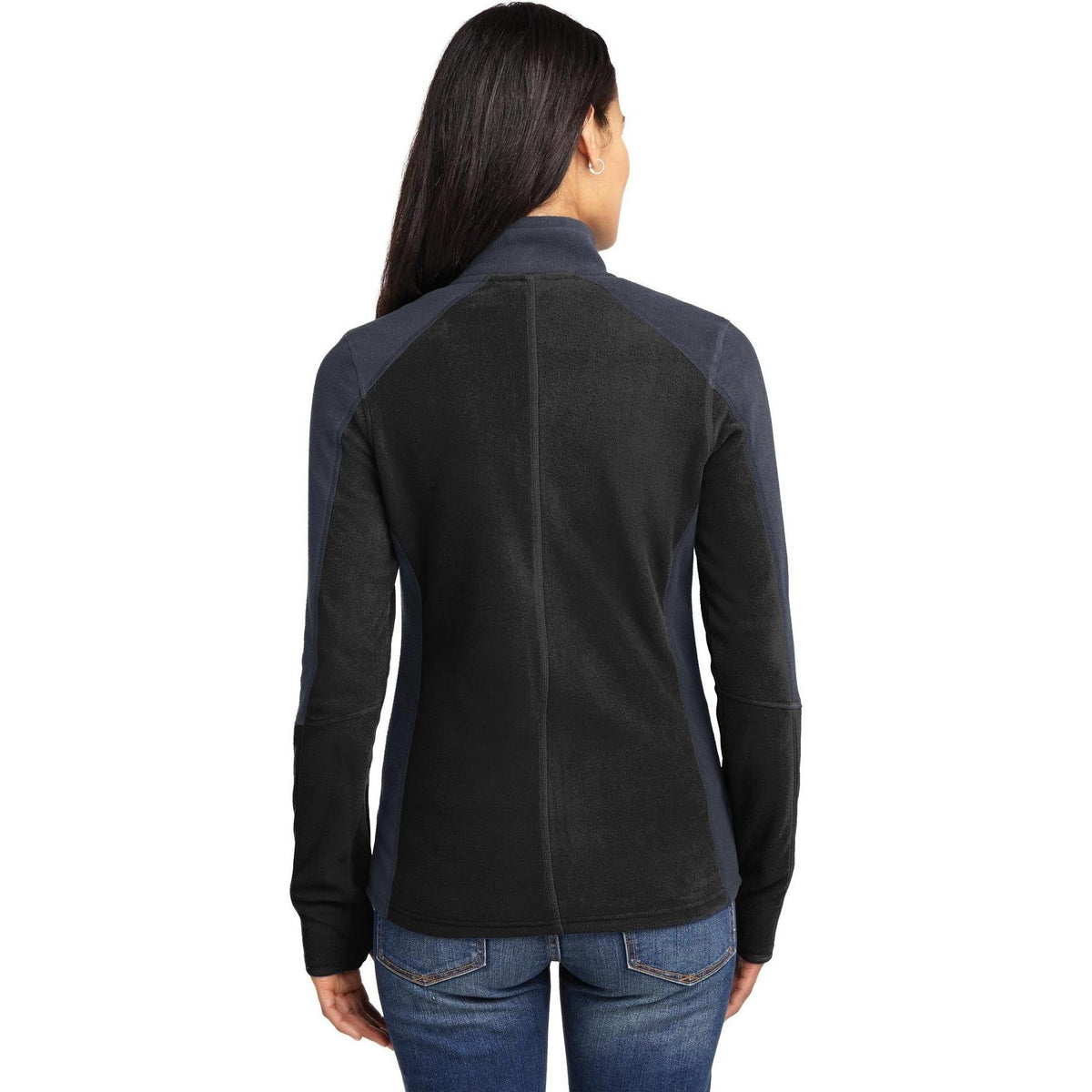 no-logo Port Authority Ladies Colorblock Microfleece Jacket-Regular-Port Authority-Thread Logic