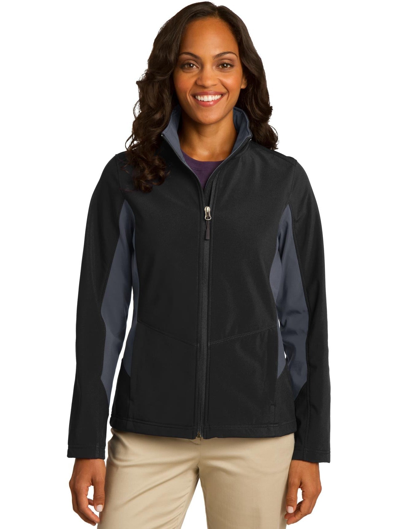 no-logo Port Authority Ladies Colorblock Soft Shell-Regular-Port Authority-Thread Logic
