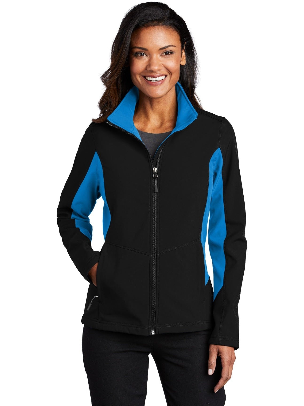 no-logo Port Authority Ladies Colorblock Soft Shell-Regular-Port Authority-Thread Logic