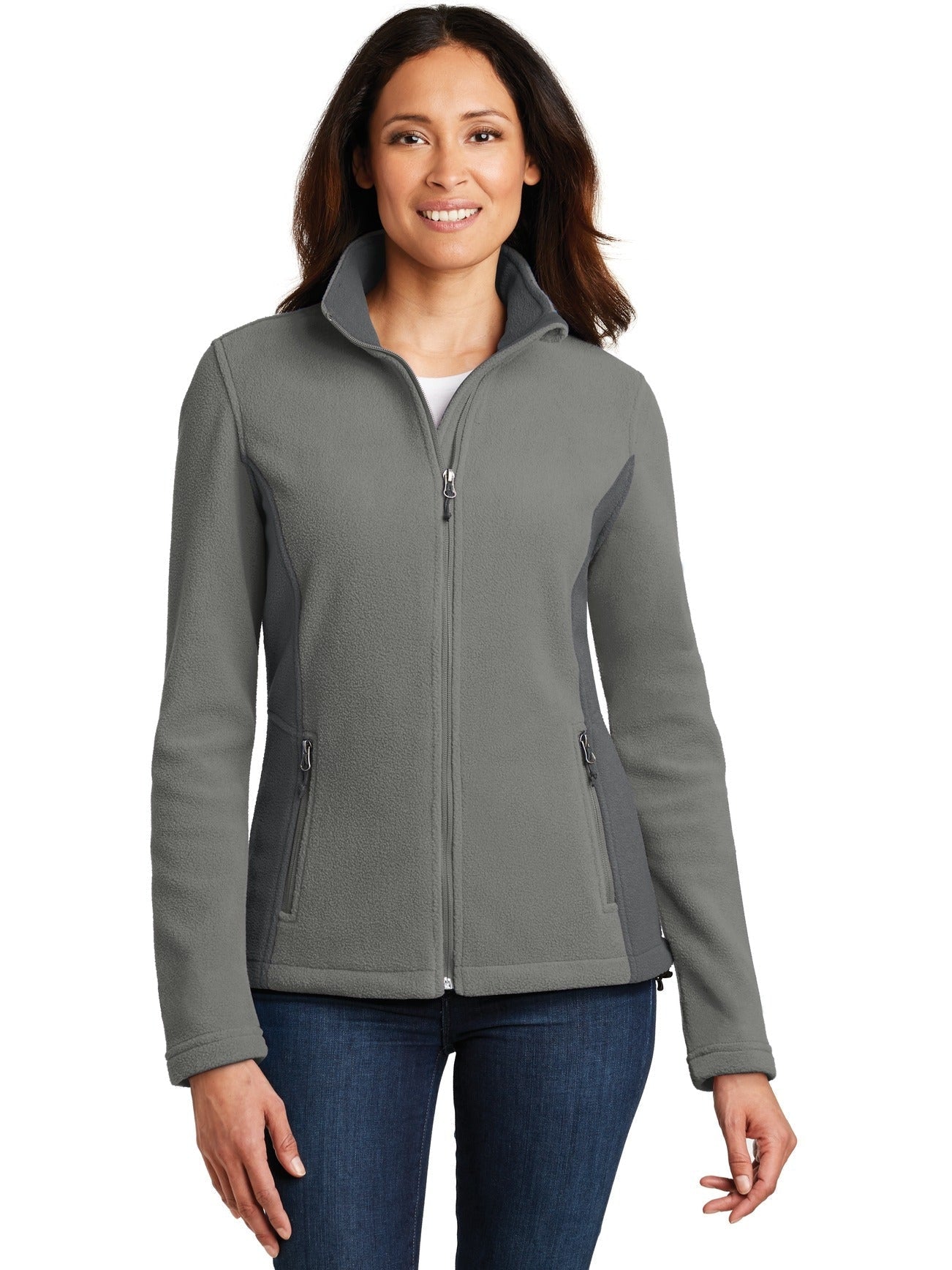 no-logo Port Authority Ladies Colorblock Value Fleece Jacket-Regular-Port Authority-Thread Logic