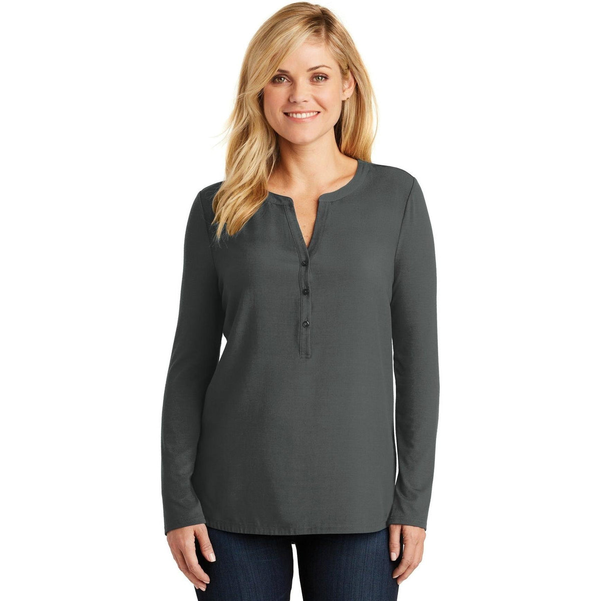 no-logo Port Authority Women's Concept Henley Tunic-Active-Port Authority-Thread Logic
