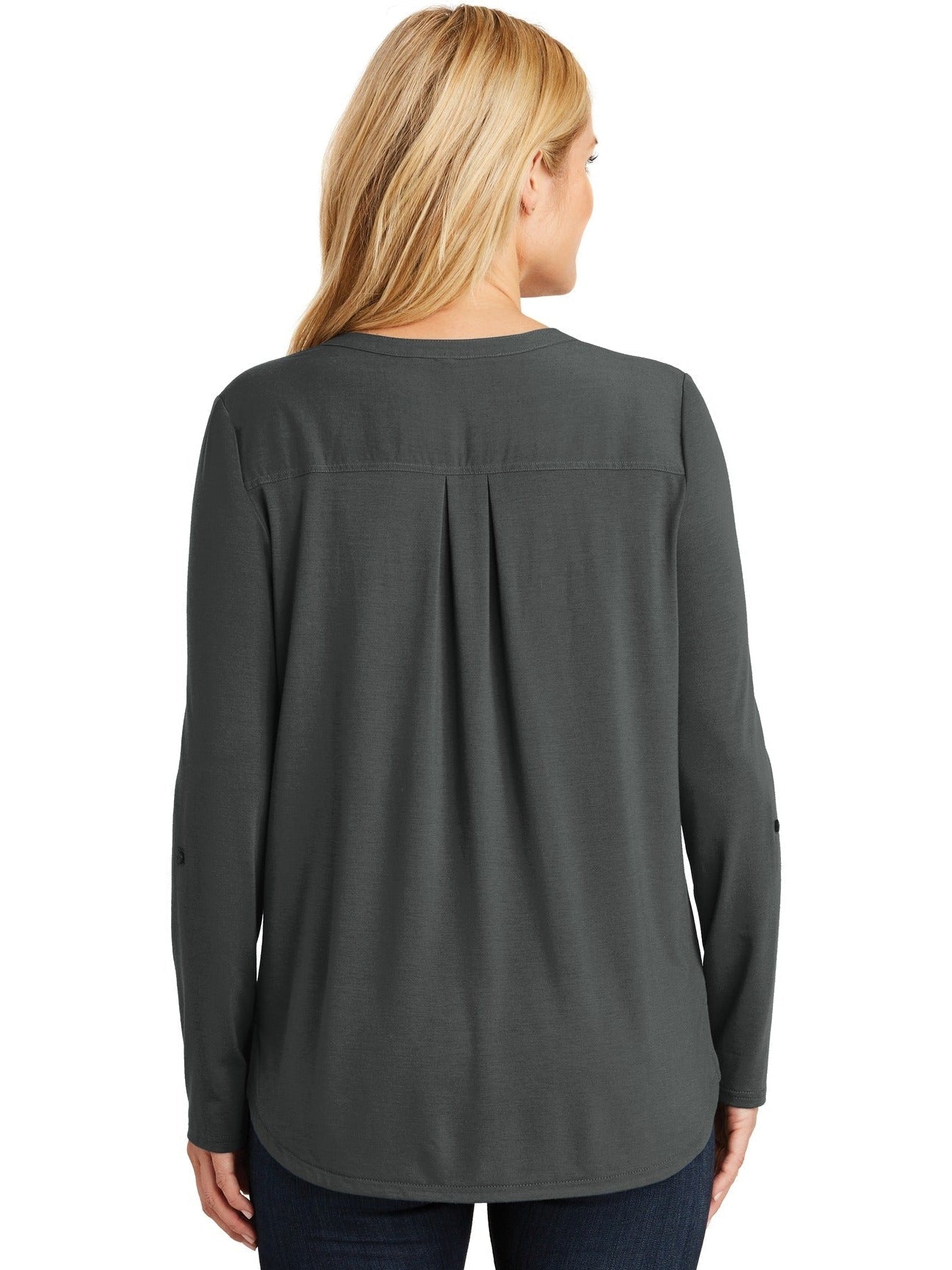 no-logo Port Authority Ladies Concept Henley Tunic-Regular-Port Authority-Thread Logic