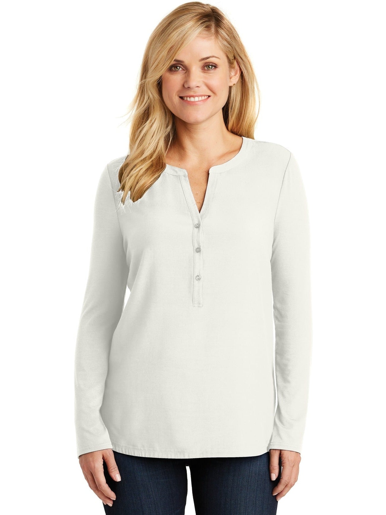 no-logo Port Authority Ladies Concept Henley Tunic-Regular-Port Authority-Thread Logic