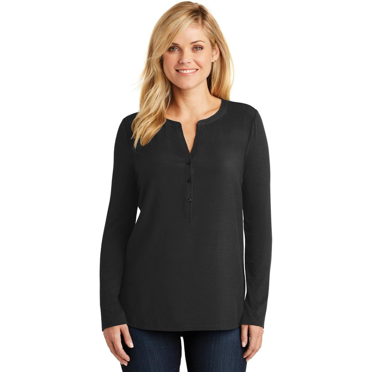 no-logo Port Authority Women's Concept Henley Tunic-Active-Port Authority-Thread Logic