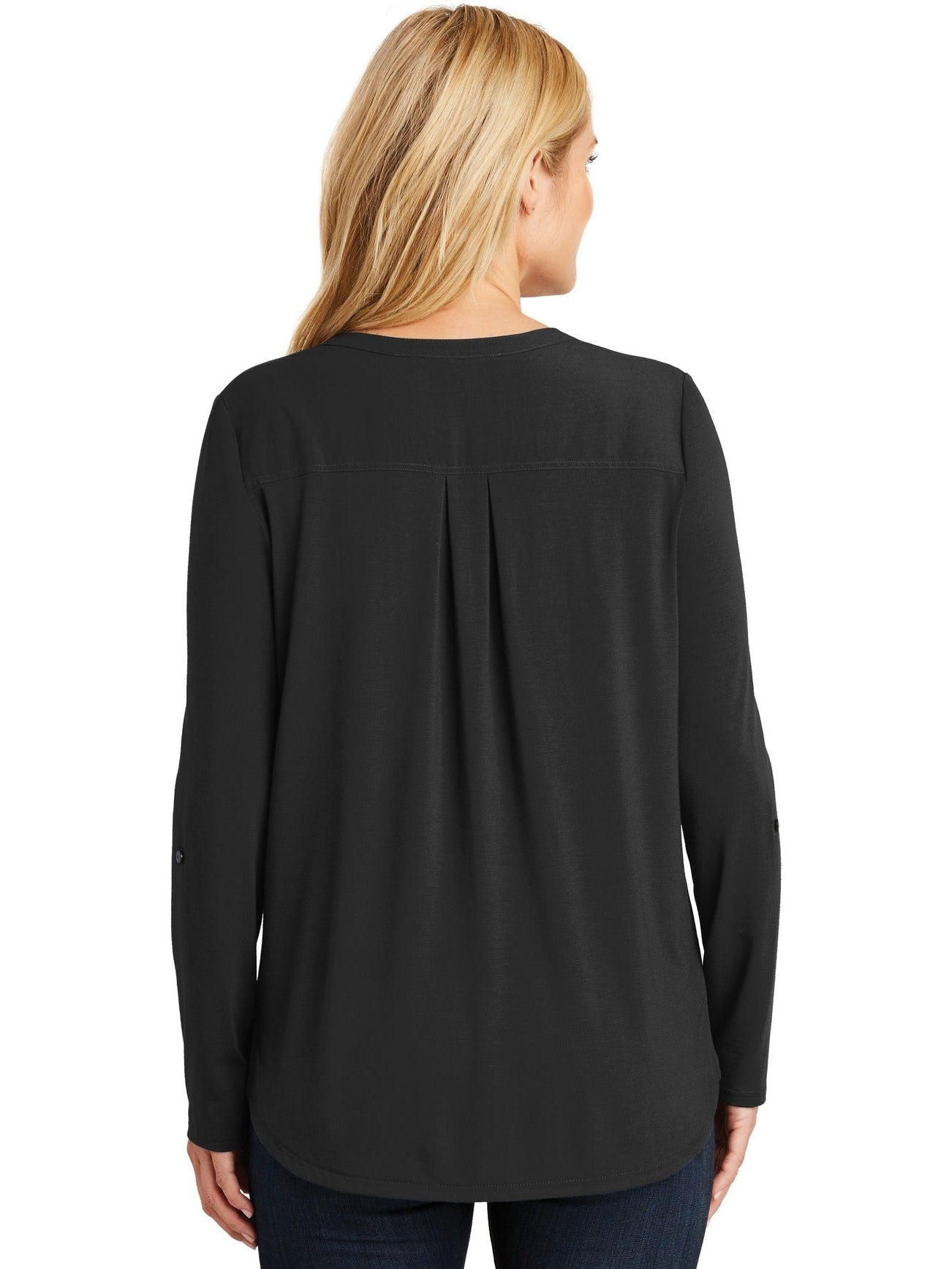no-logo Port Authority Ladies Concept Henley Tunic-Regular-Port Authority-Thread Logic