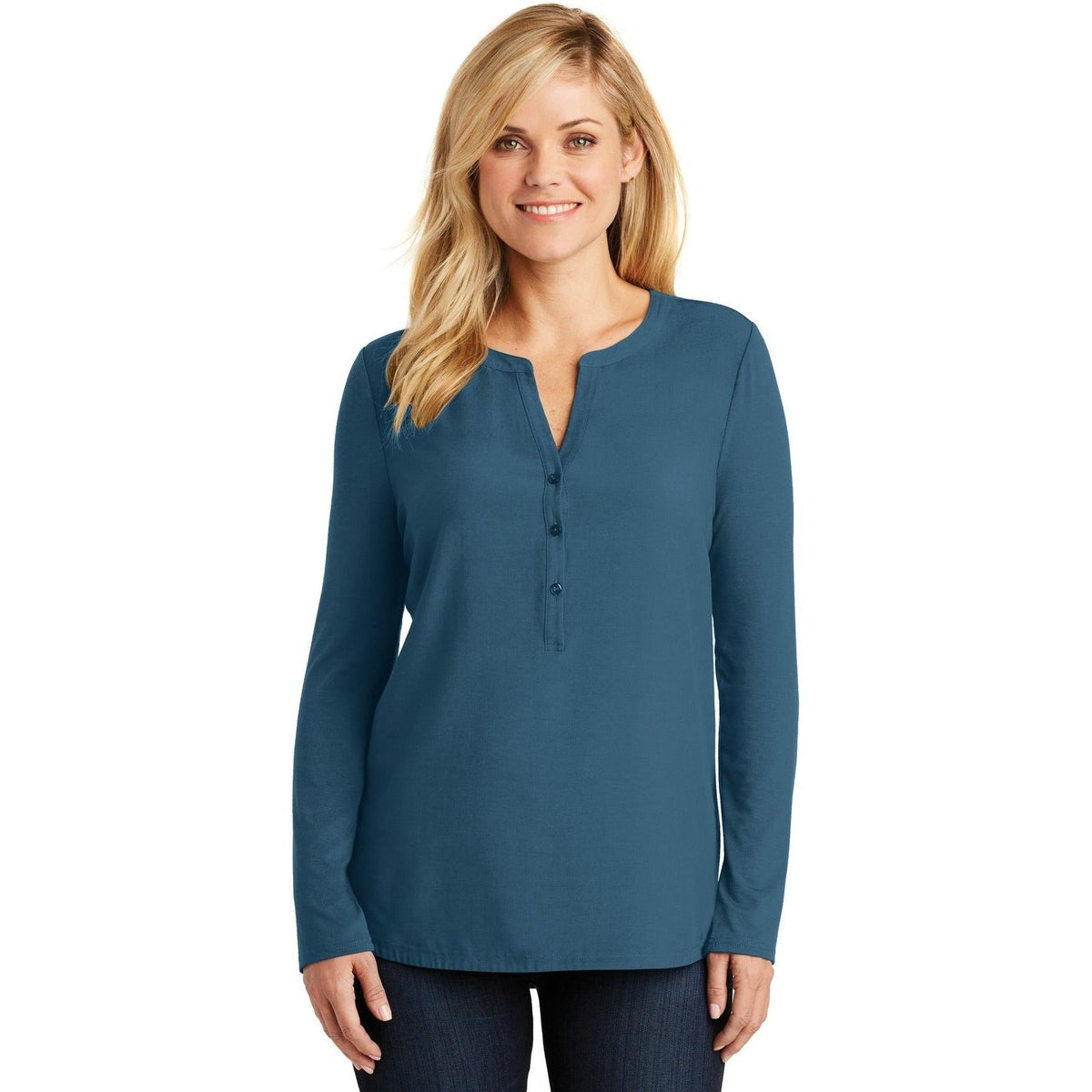 no-logo Port Authority Women's Concept Henley Tunic-Active-Port Authority-Thread Logic